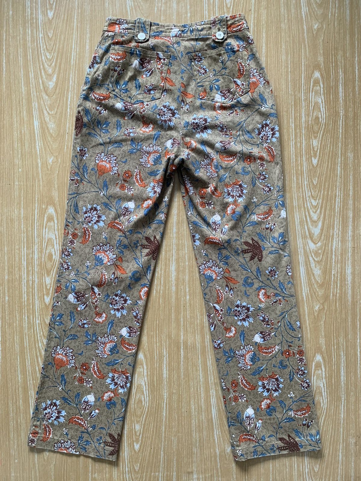 Designer × Hiroko Koshino Homme × Japanese Brand 🔥 Hiroko Koshino Floral Full print Pants Size 26" / US 2 / IT 38 - 6 Thumbnail