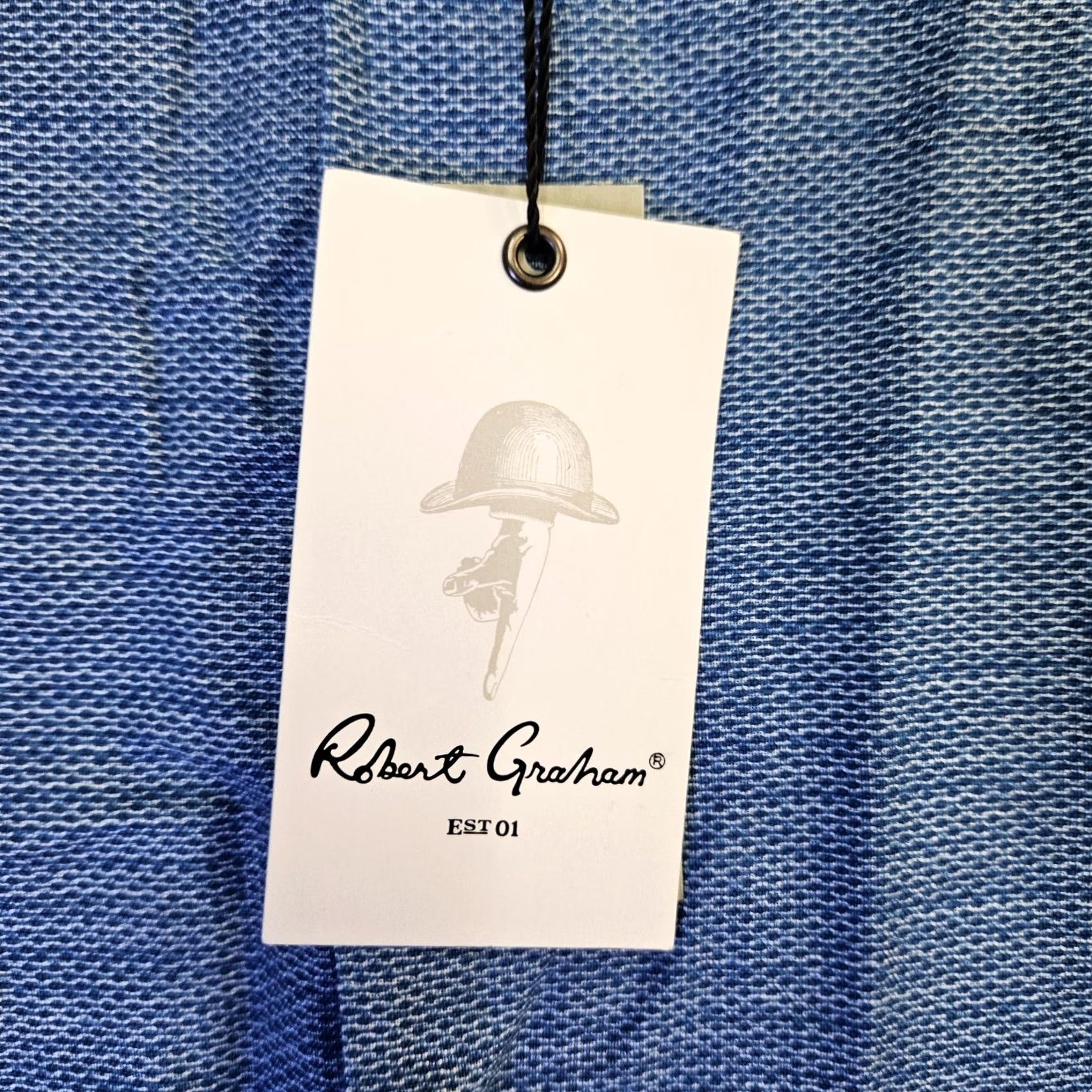 Robert Graham Robert Graham Shirt Mens Small Blue Brixton Geometric Long Sleeve Button Front Size US S / EU 44-46 / 1 - 2 Thumbnail