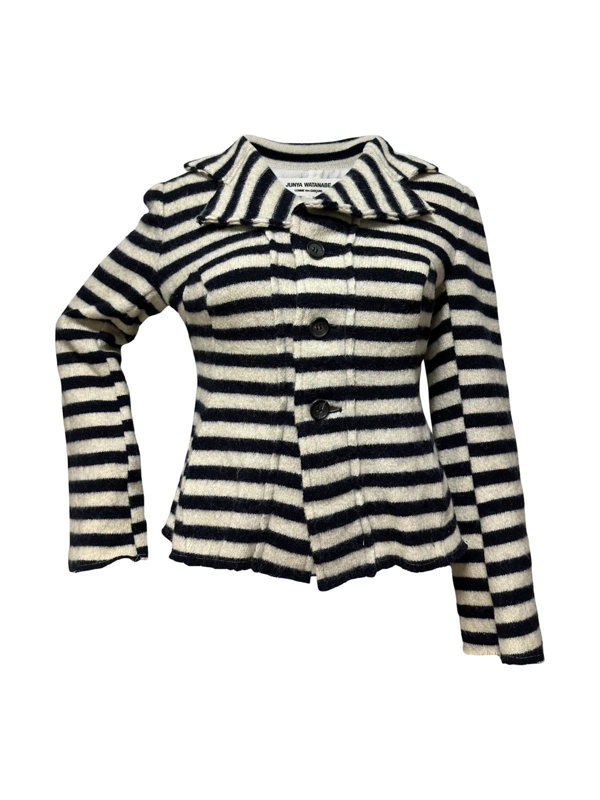 Junya Watanabe JUNYA WATANABE F/W 2003 Striped Button Up Blazer Jacket Size S / US 4 / IT 40 - 1 Thumbnail