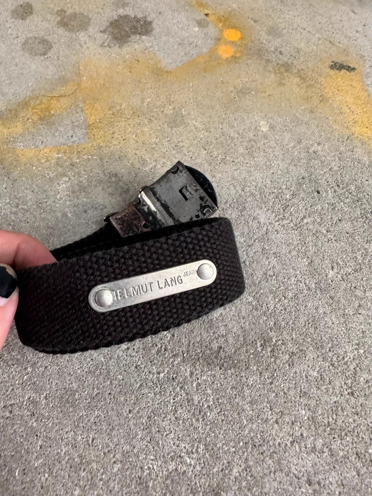 Helmut Lang Helmut Lang Archive 1999 Metal Belt Canvas Short Size ONE SIZE - 3 Thumbnail