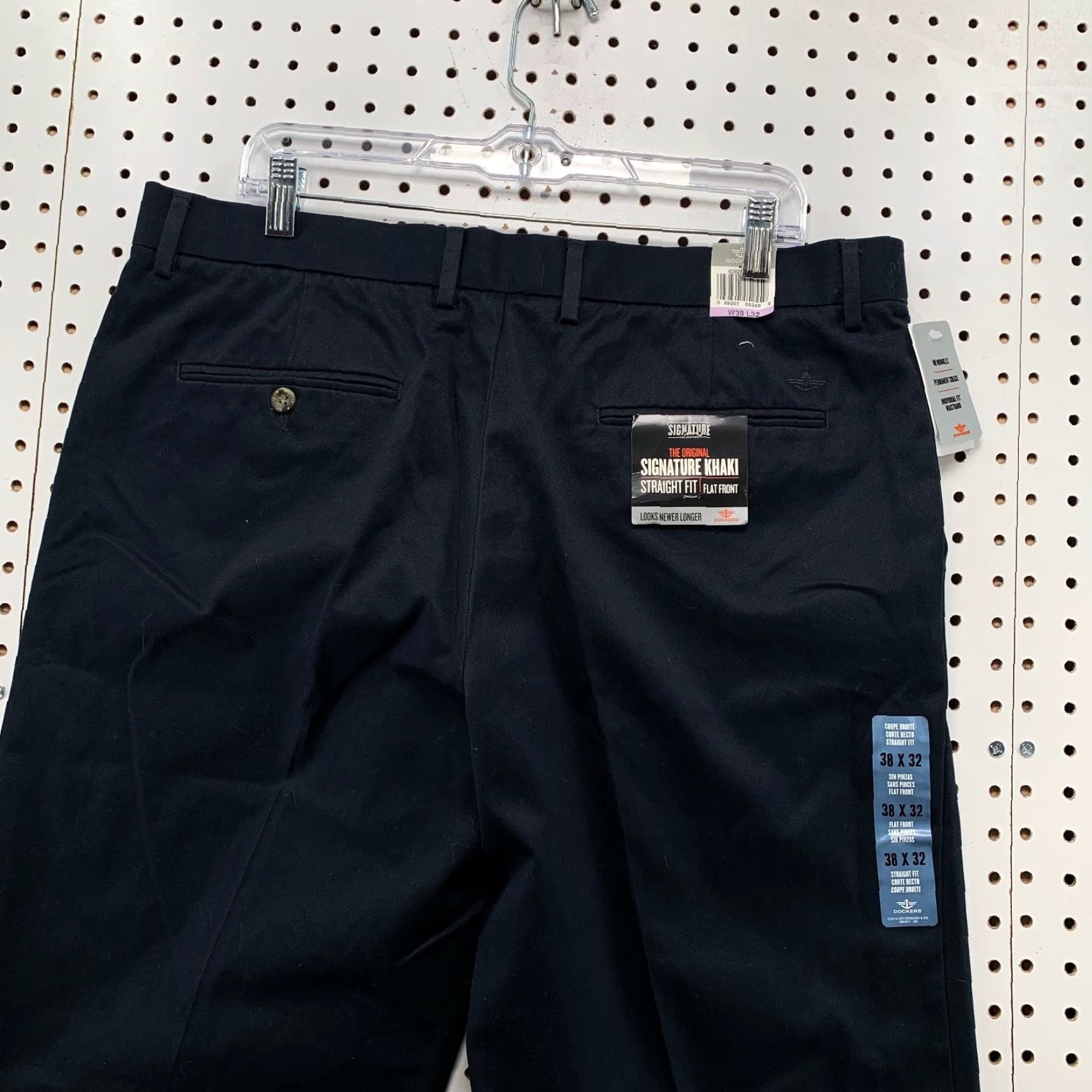 Dockers DOCKERS Pants Khaki Navy Blue Signature Straight Fit 38x32 Mens Casual Regular Size US 38 / EU 54 - 6 Thumbnail