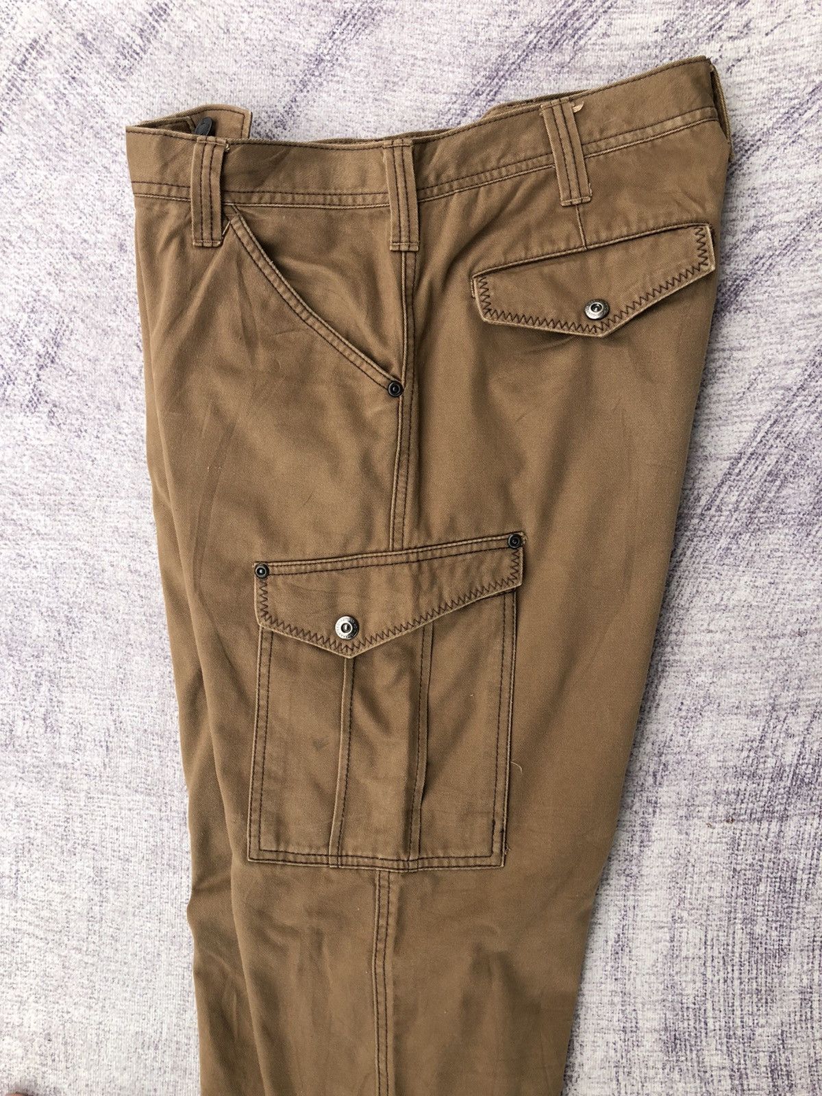 Designer × Japanese Brand y2k Brown Cargo Multipocket Tactical Utility Pants Size US 32 / EU 48 - 20 Thumbnail