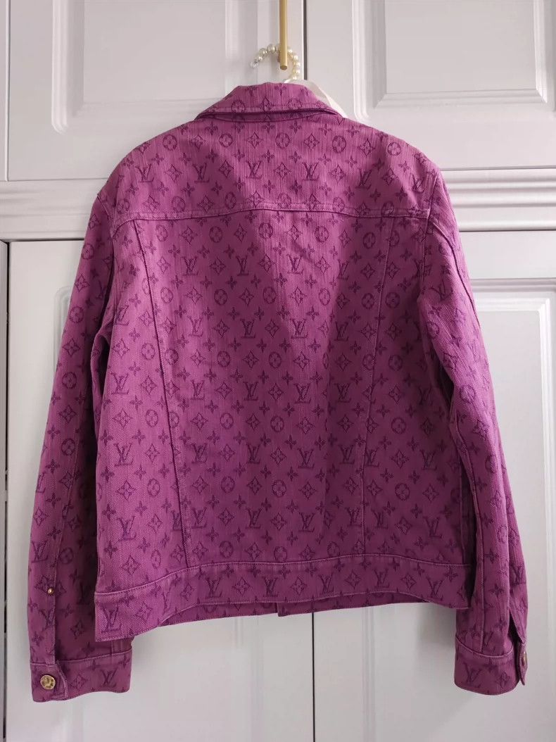 Louis Vuitton Louis Vuitton Purple presbyopic full logo denim jacket Size US S / EU 44-46 / 1 - 2 Thumbnail