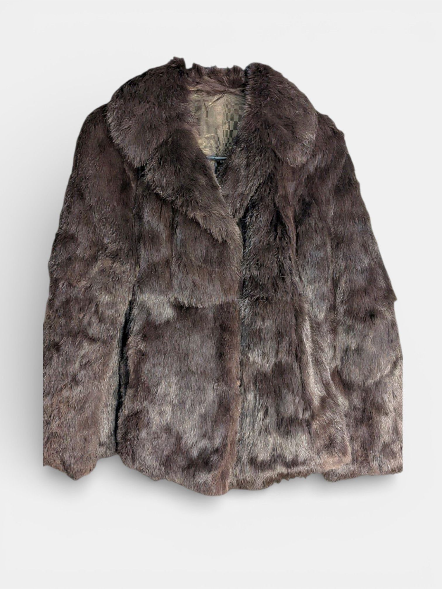 Other Vintage Brown Rabbit Fur Jacket Women M/L Size L / US 10 / IT 46 - 1 Thumbnail