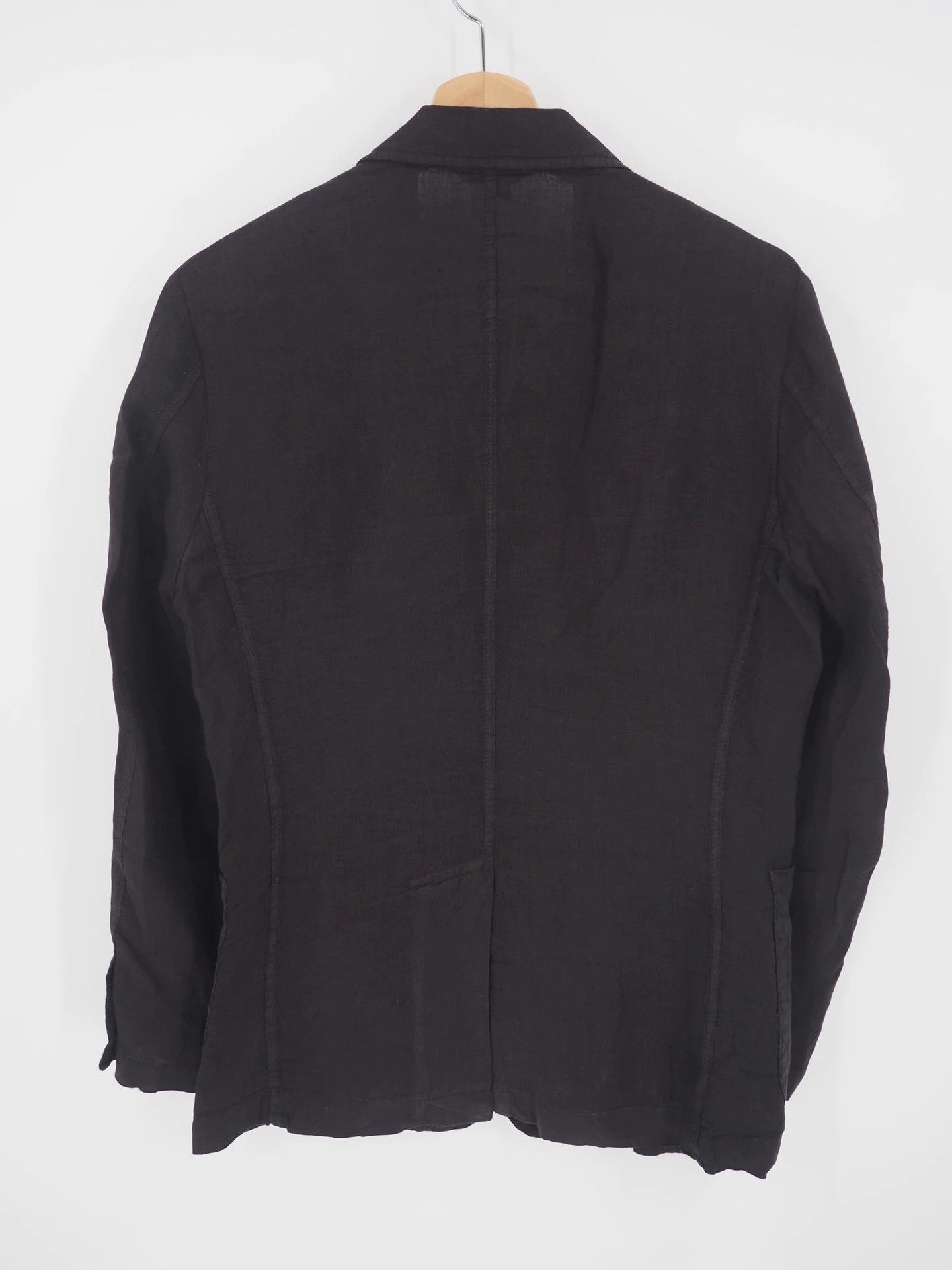 Barena BARENA Black Linen Blazer Size 46 Size 46R - 3 Thumbnail