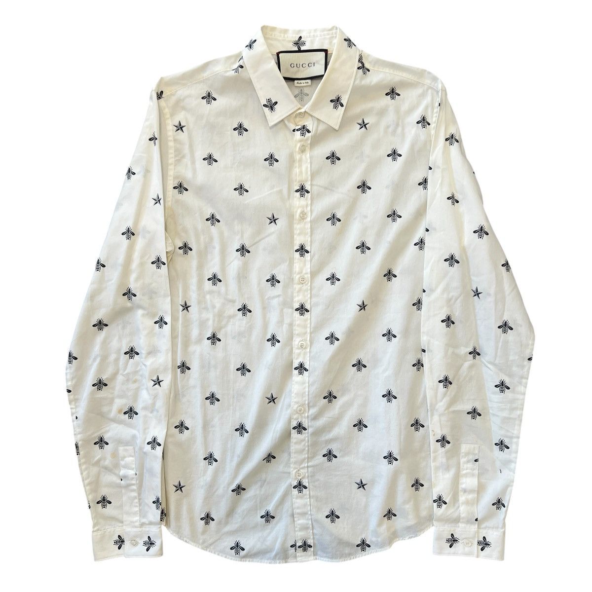GUCCI 2016SS Bee Star Print Button Down Shirt