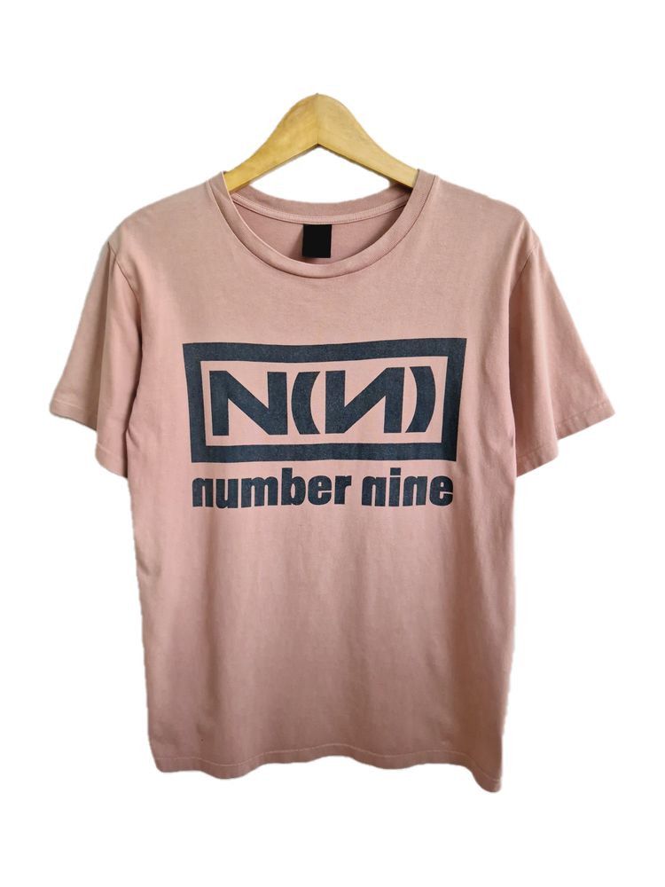 Japanese Brand Number (N)ine Mainline Light Maroon Big Logo Shirt Size US S / EU 44-46 / 1 - 1 Thumbnail