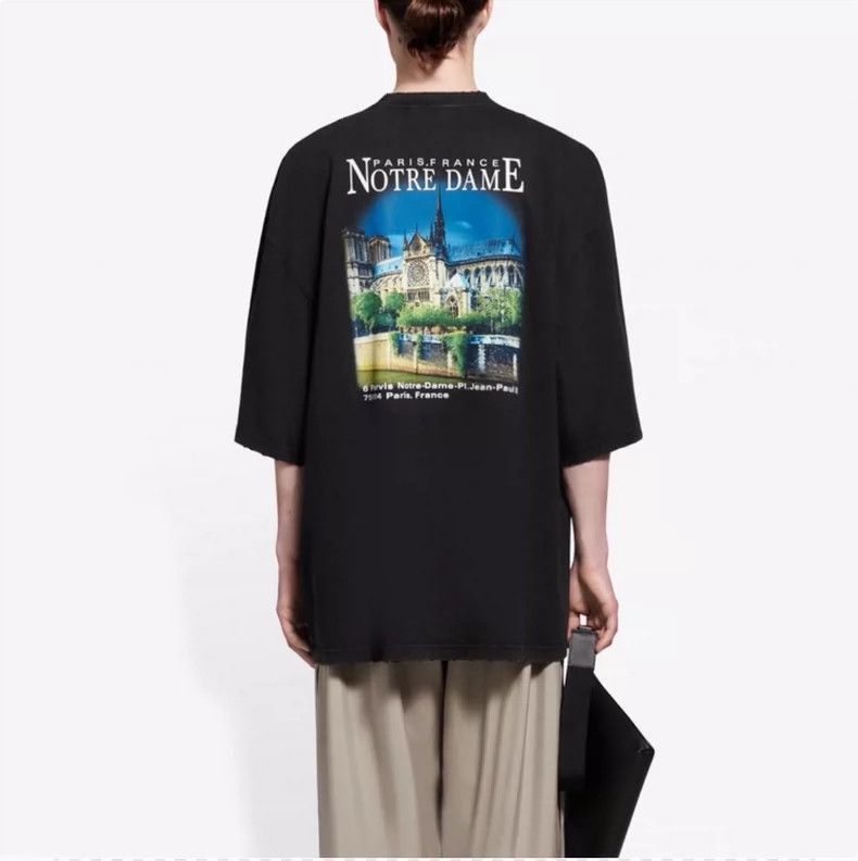 Balenciaga Balenciaga Paris Sacre Coeur Short Sleeve Shirt-2505 Size US XXS / EU 40 - 8 Thumbnail