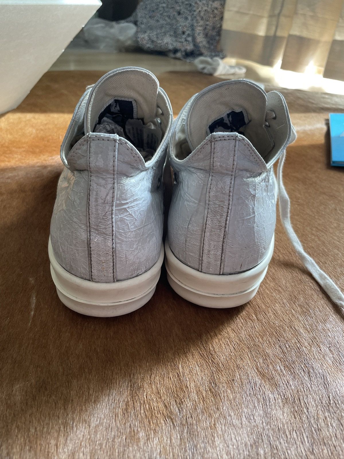 Rick Owens Drkshdw Rick Owens Low Ramones SS21 Dirty White Milk Size 43 Size US 10 / EU 43 - 7 Thumbnail