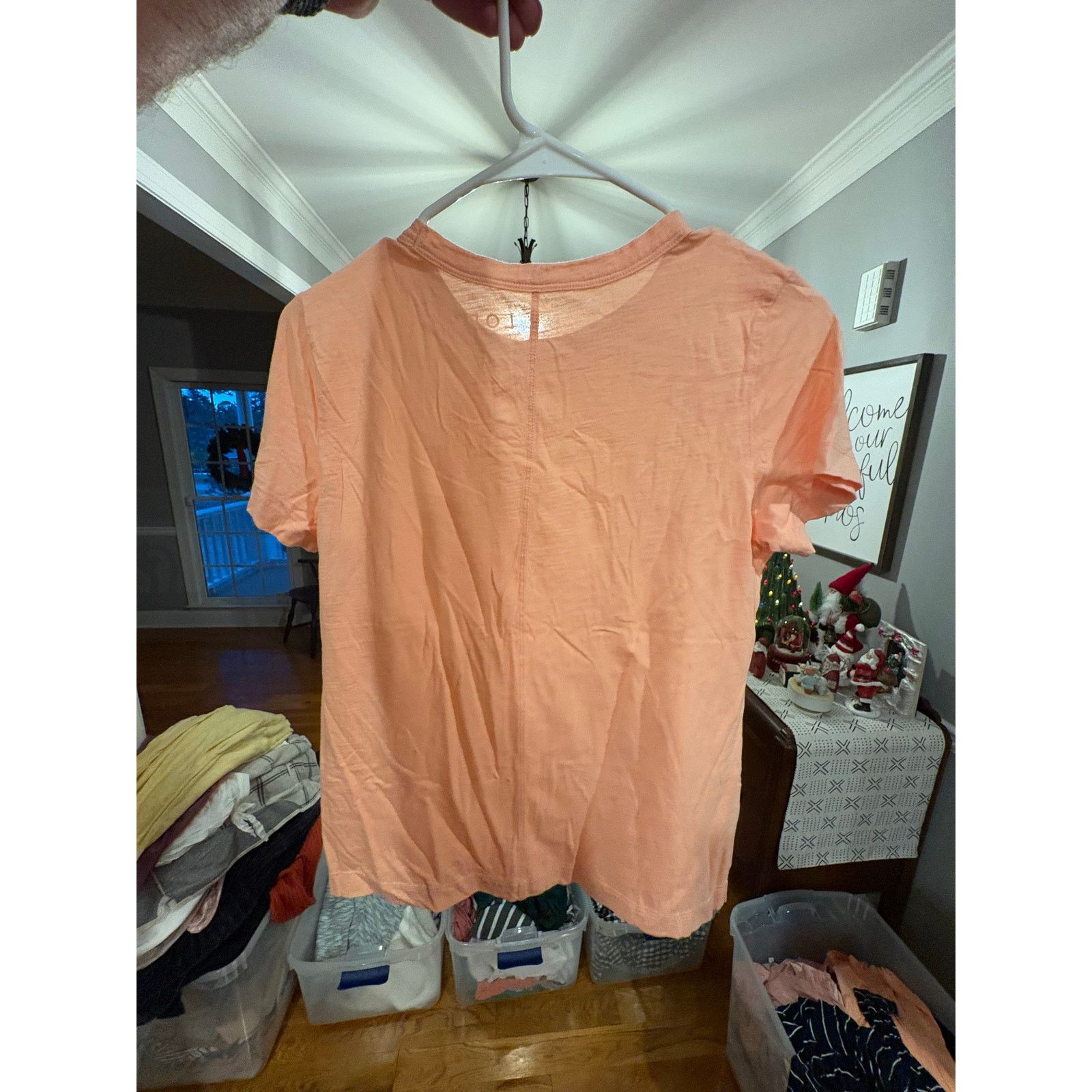Loft LOFT Vintage Soft Women’s Small Peach Short Sleeve T-Shirt Size S / US 4 / IT 40 - 4 Thumbnail