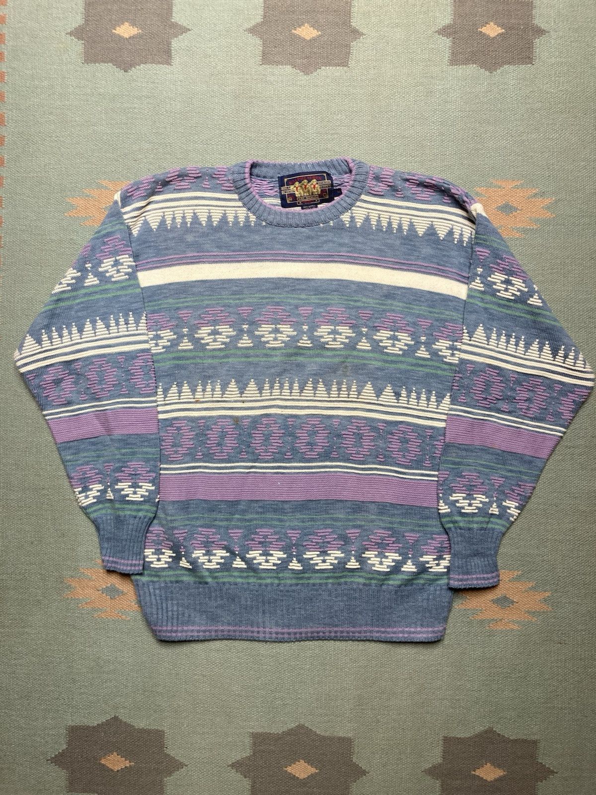 Polo Ralph Lauren × Vintage Chaps Ralph Lauren knit sweater cotton pastel fairy kei M Size US M / EU 48-50 / 2 - 1 Thumbnail