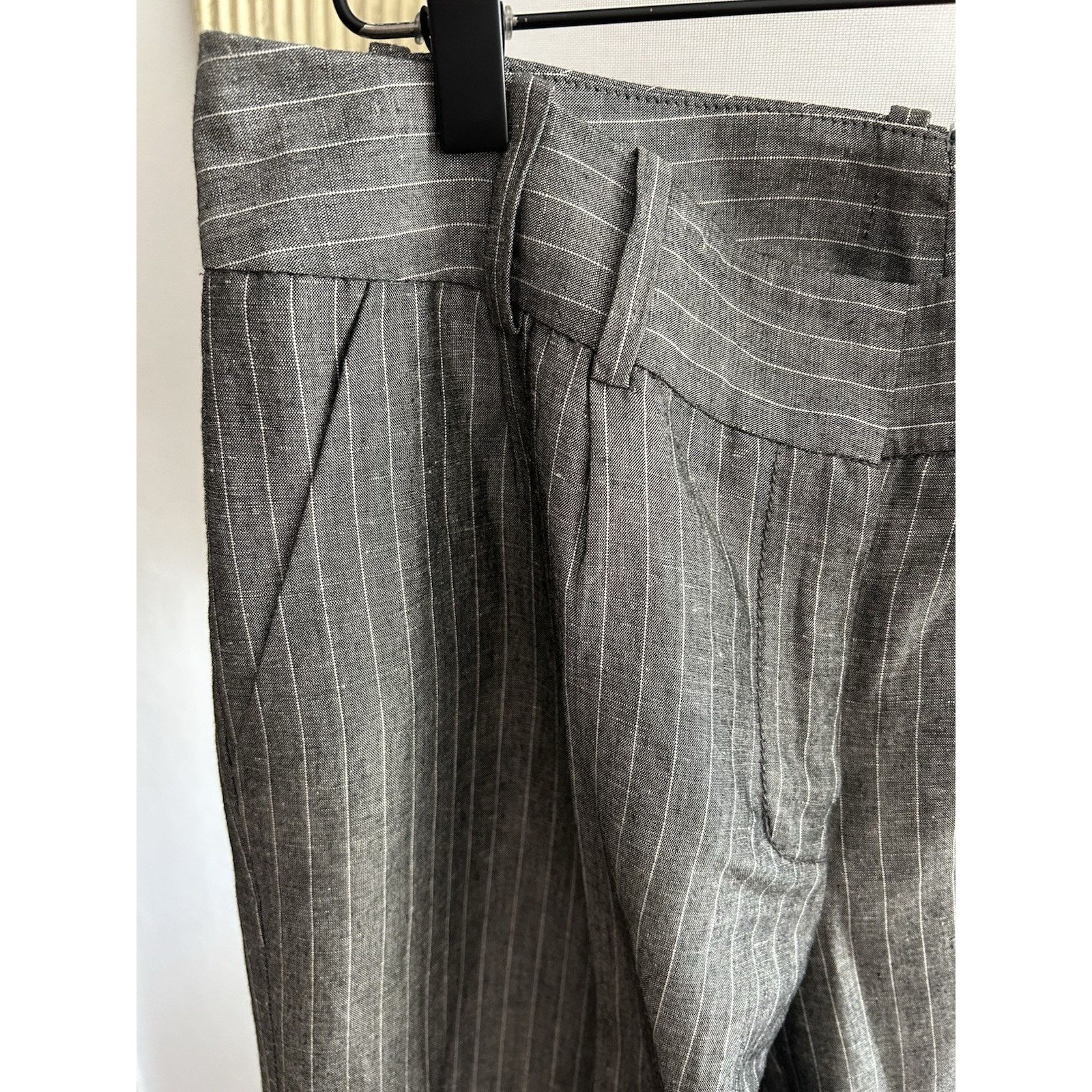 Express Vintage Express Linen Blend Pinstripes Y2K Pants Size 6 Size 28" / US 6 / IT 42 - 5 Thumbnail