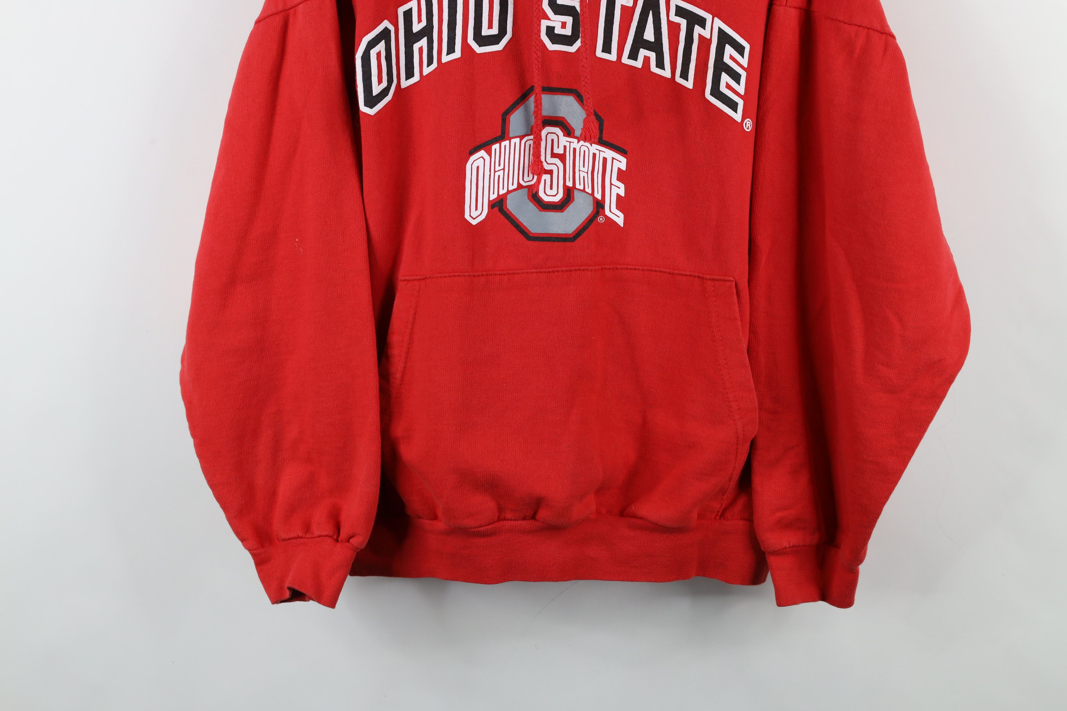 Vintage Vintage 90s Ohio State University Hoodie Sweatshirt Red Size US XL / EU 56 / 4 - 3 Thumbnail