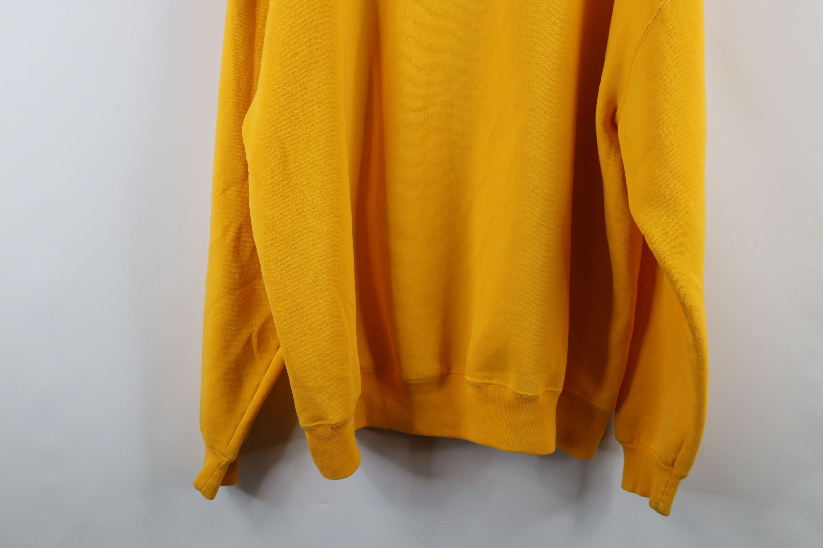 Russell Athletic × Vintage Vintage 90s Russell Athletic Blank Hoodie Sweatshirt Yellow Size US XXL / EU 58 / 5 - 13 Thumbnail