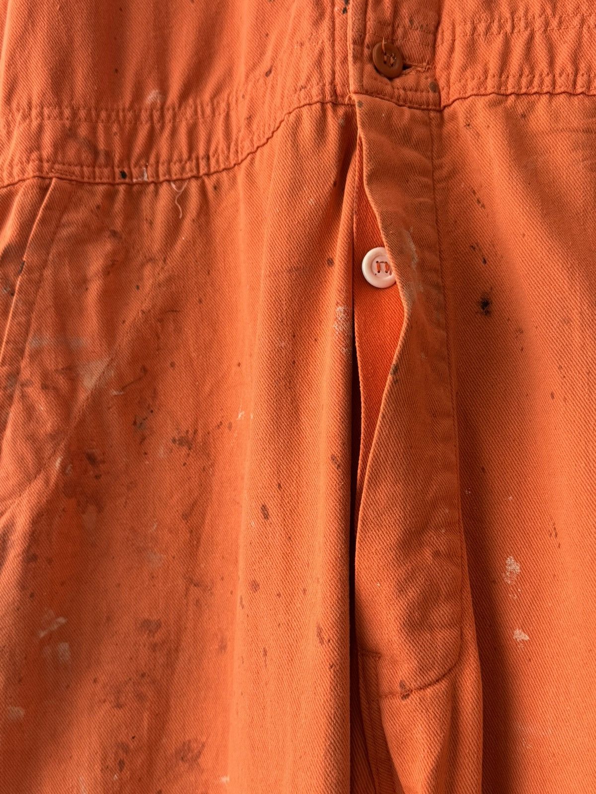 Le Laboureur 1960s British Work ‘Harpoon’ Sanfor Faded Painted Coveralls Size US 34 / EU 50 - 7 Thumbnail