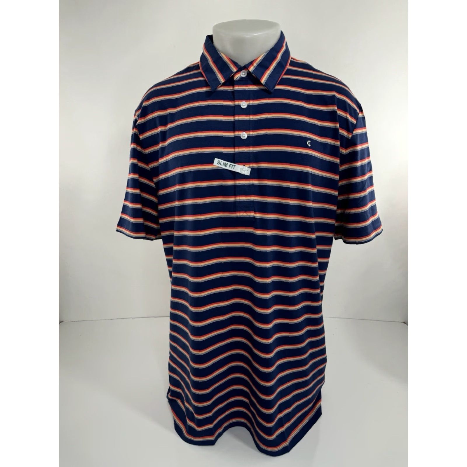 Vintage Criquet Austin - NEW w TAG - SLIM FIT Striped Embroidered Logo XXL Polo Shirt Mens Polo Shirt XL? Size US XXL / EU 58 / 5 - 2 Thumbnail