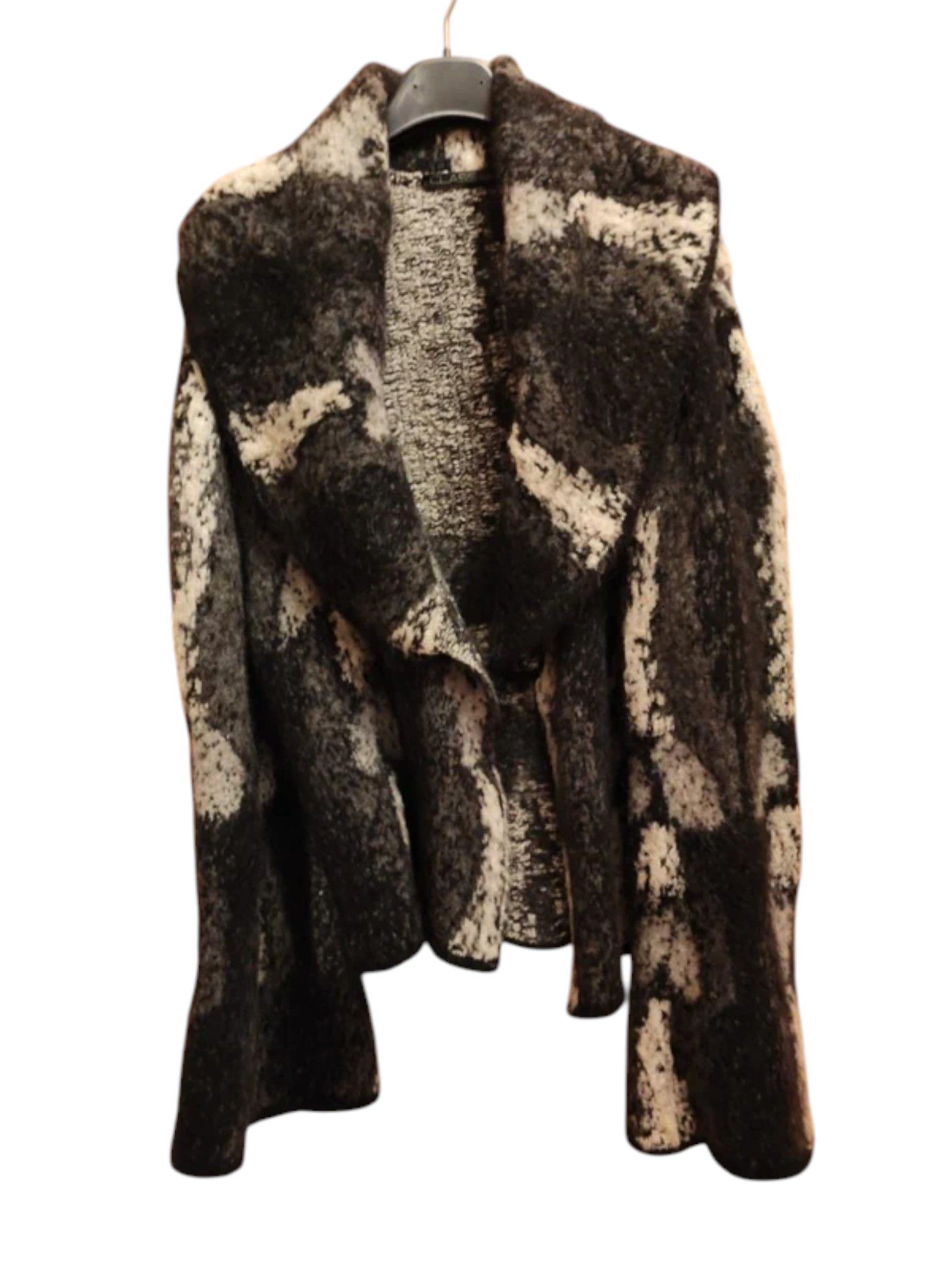 Roberto Cavalli Cavalli Class Mohair Wool Astrakhan Print Jacket Size L / US 10 / IT 46 - 1 Thumbnail