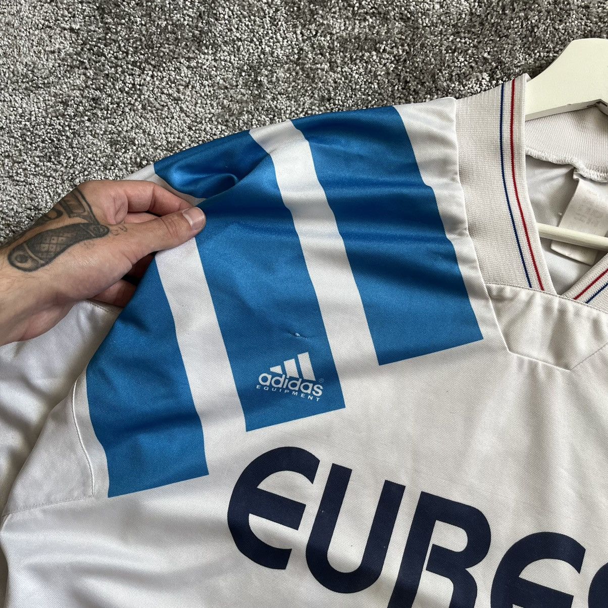 Adidas Olympique de Marseille Retro Long Sleeve Jersey 93-94 Size US XL / EU 56 / 4 - 4 Thumbnail