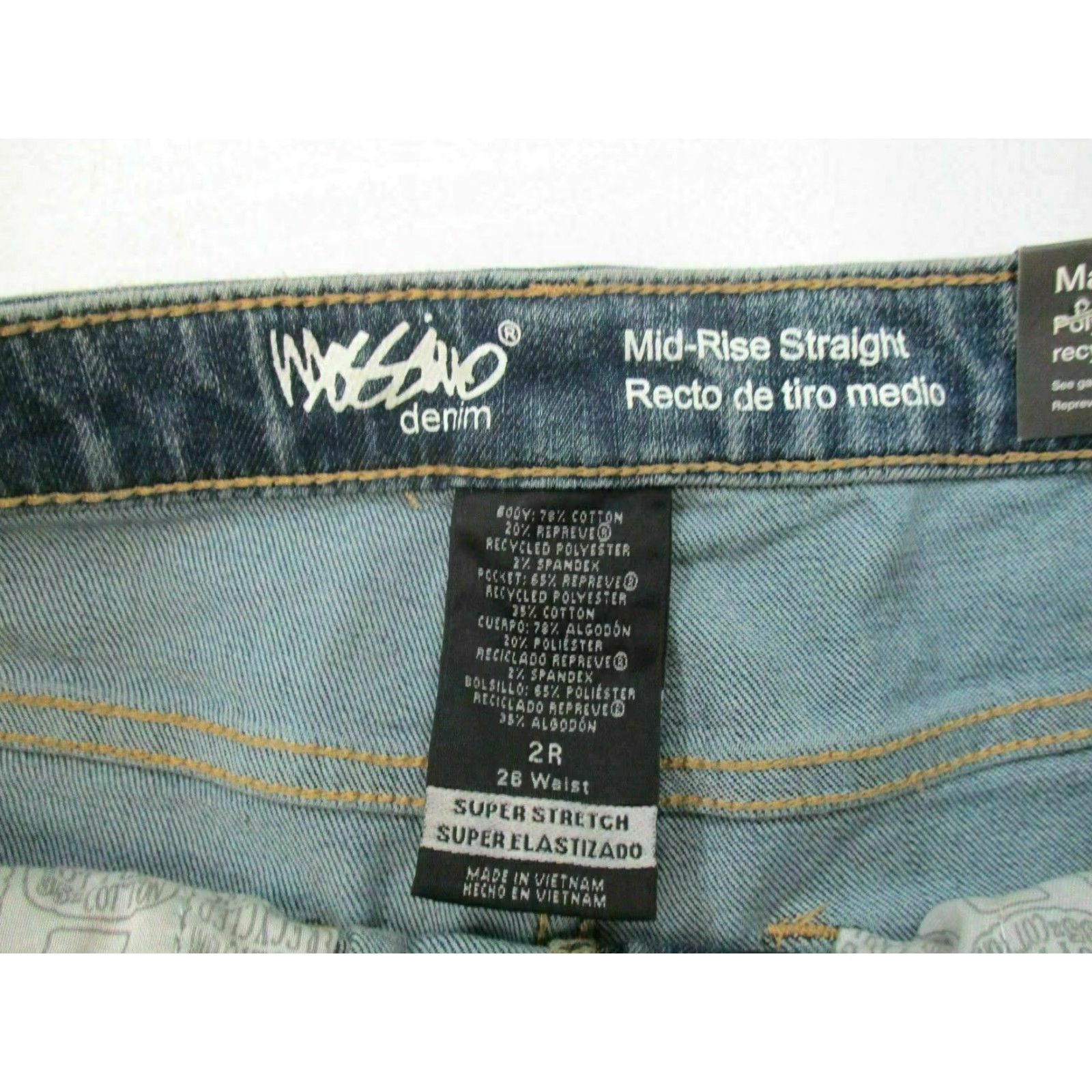 Mossimo MOSSIMO Women's Capri Jeans Shorts Flat Front Blue Size 2 Regular Capris Solid Denim Womens Size 26" / US 2 / IT 38 - 3 Thumbnail