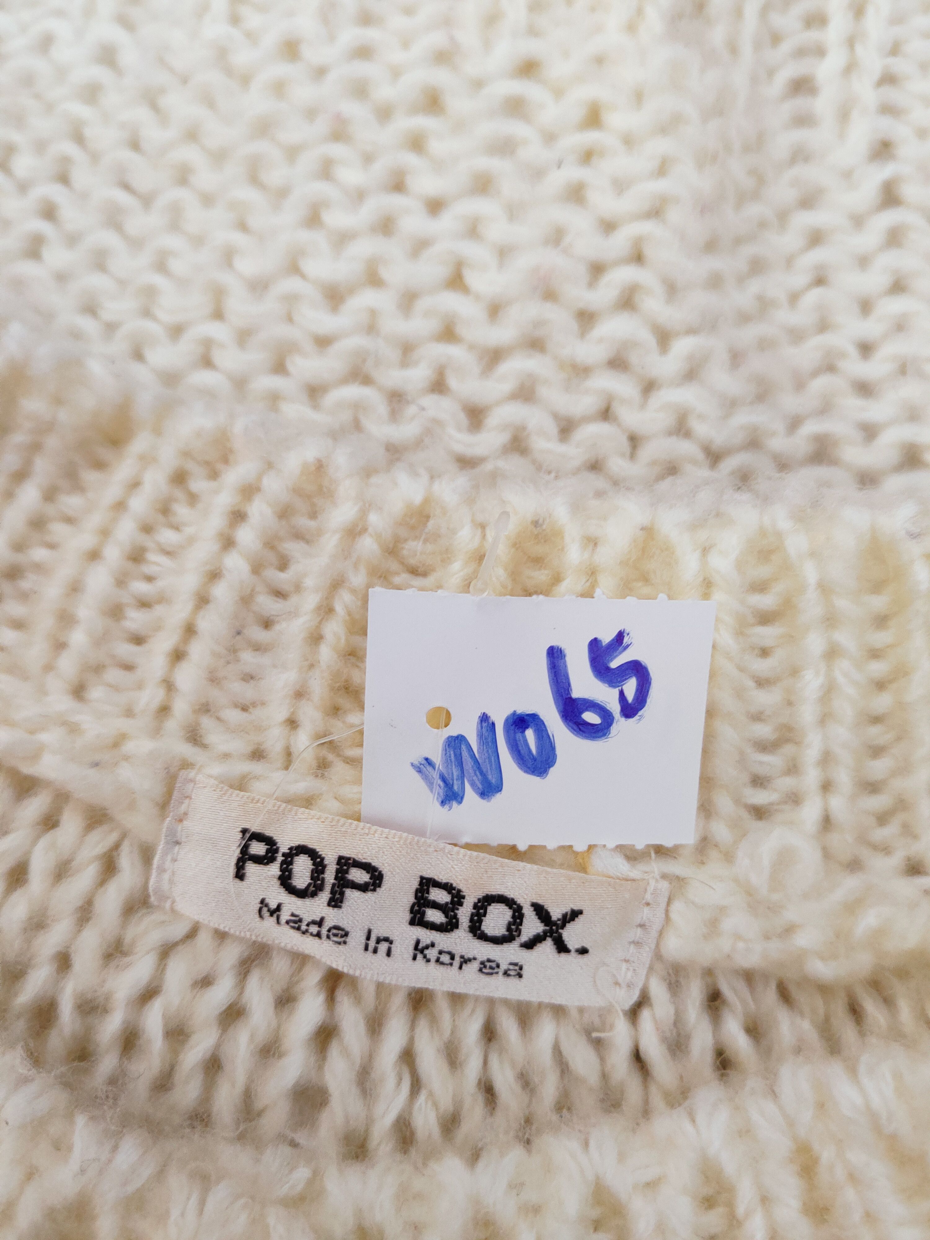 Japanese Brand Pop Box Ivory meshnet vintage Knitwear Cardigan #W065 Size L / US 10 / IT 46 - 11 Thumbnail