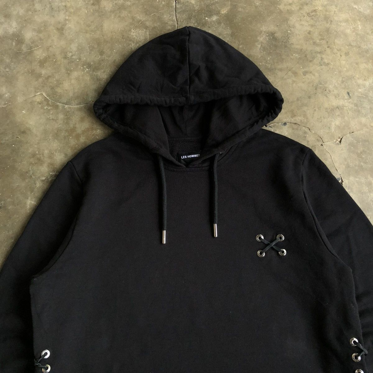 20471120 2000s Les Hommes Grunge Gothic Punk Style Hoodie Black Size US L / EU 52-54 / 3 - 3 Thumbnail