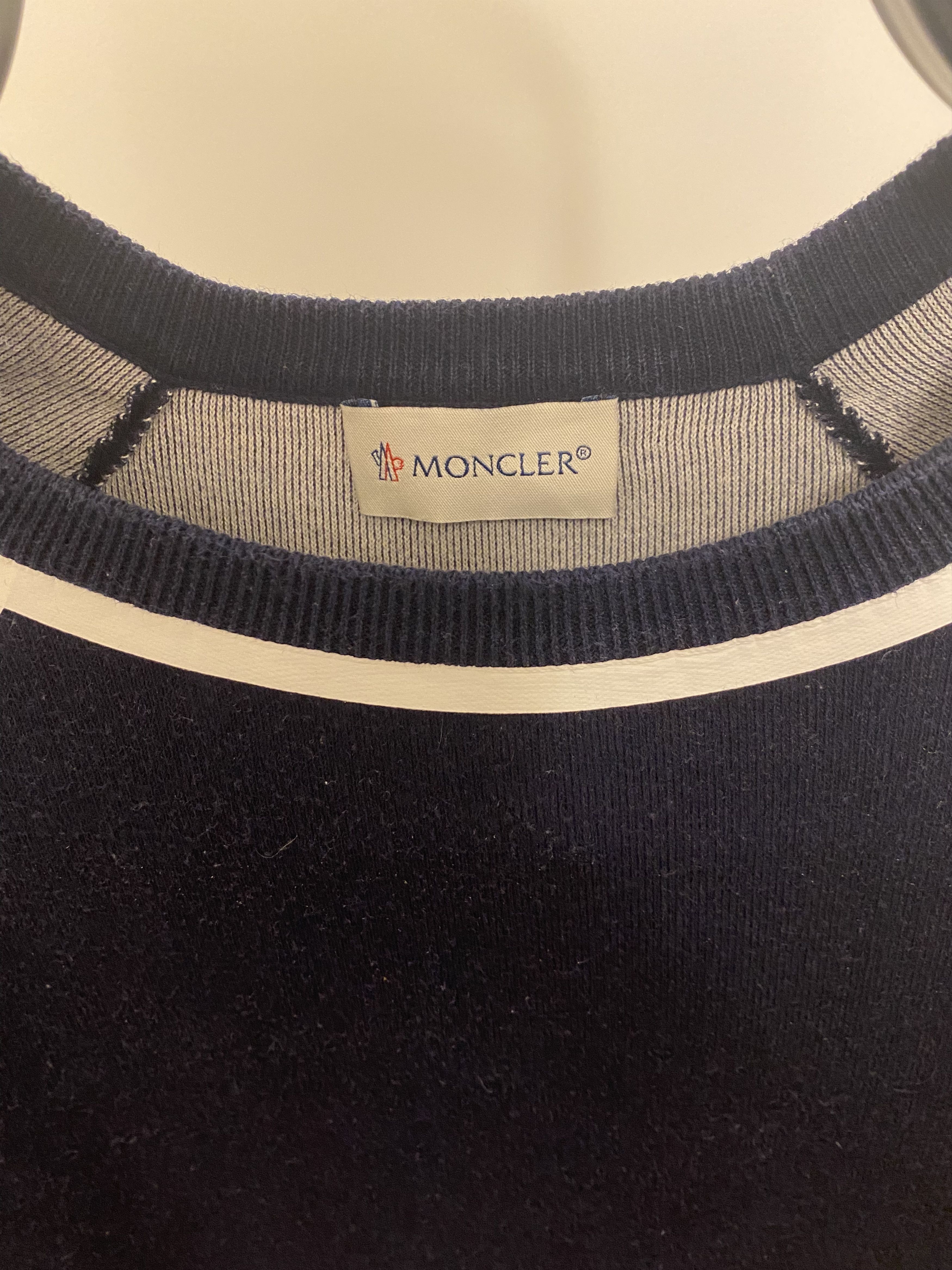 Moncler × Moncler Gamme Bleu × Vintage Moncler Sweatshirt Blue with White stripes Size US S / EU 44-46 / 1 - 4 Thumbnail