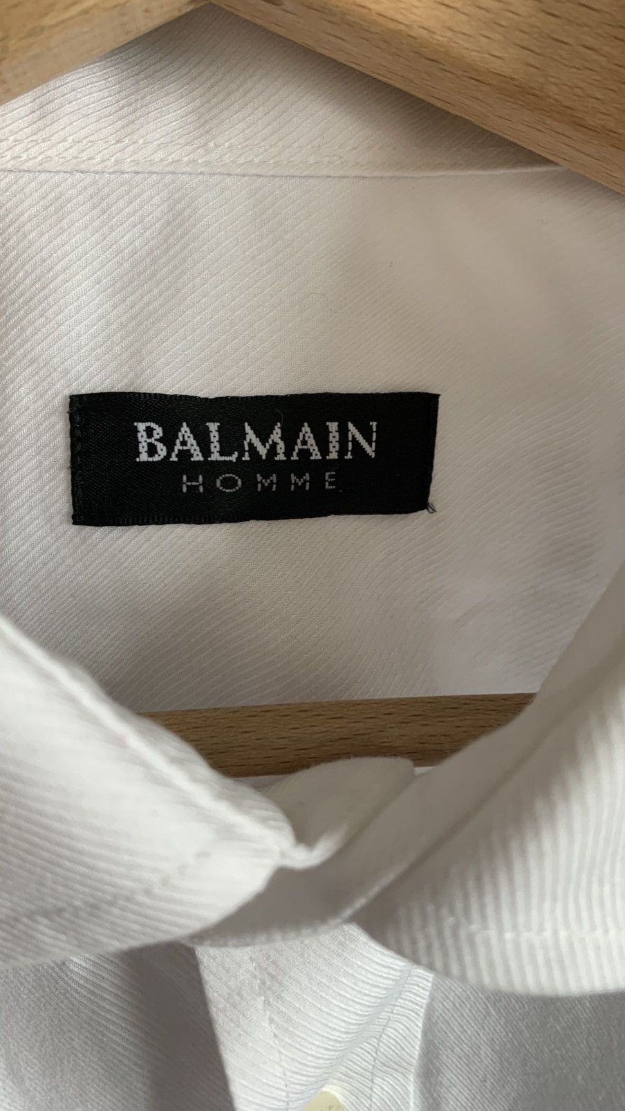 Balmain Balmain Homme White Luxury Dress Shirt Size 39 / M Size US L / EU 52-54 / 3 - 3 Thumbnail