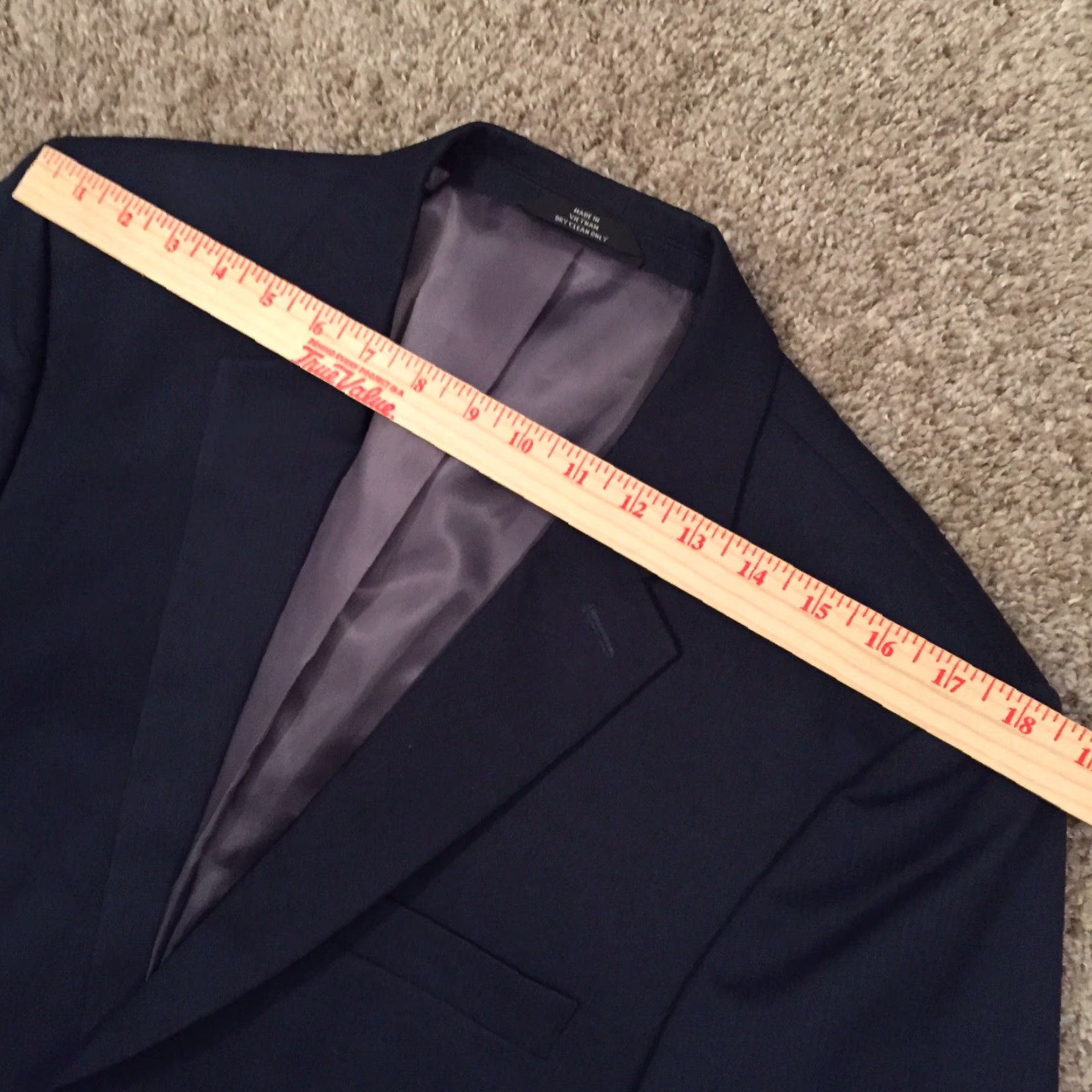 Haggar Haggar Blazer Mens 42L Blue Striped Two Button Double Vented Polyester Jacket Coat Long Notch Lapel Singles Size 42R - 2 Thumbnail