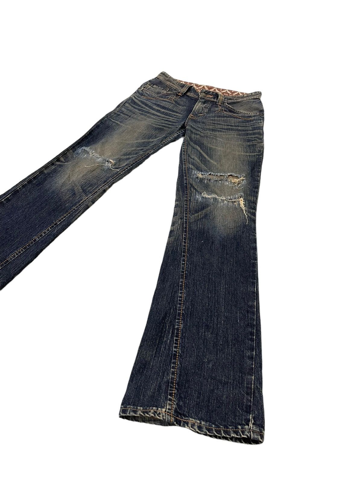 Edwin Flare Jeans Edwin Native Japan Distress Boot Cut 7🟦2 Size US 30 / EU 46 - 3 Thumbnail