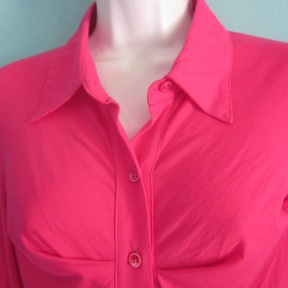 STRENESSE Strenesse Cotton Fitted Blouse Sz 8 Pink Cotton Size M / US 6-8 / IT 42-44 - 4 Thumbnail