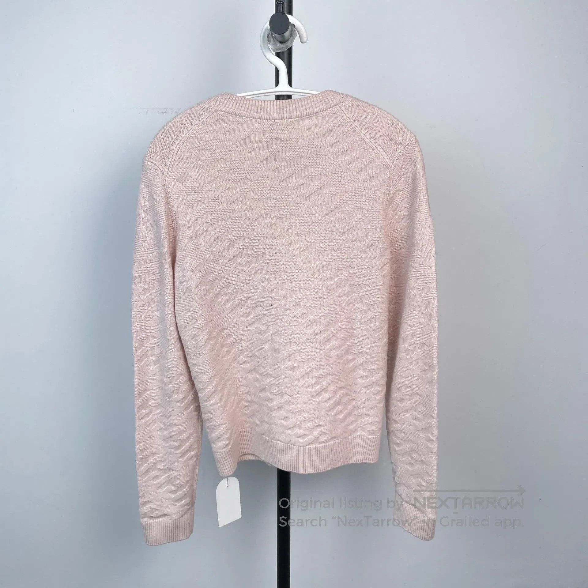 Hermes Hermes Pink H Relief Full Print Wool Knit Sweater| Size XS / US 0-2 / IT 36-38 - 2 Thumbnail