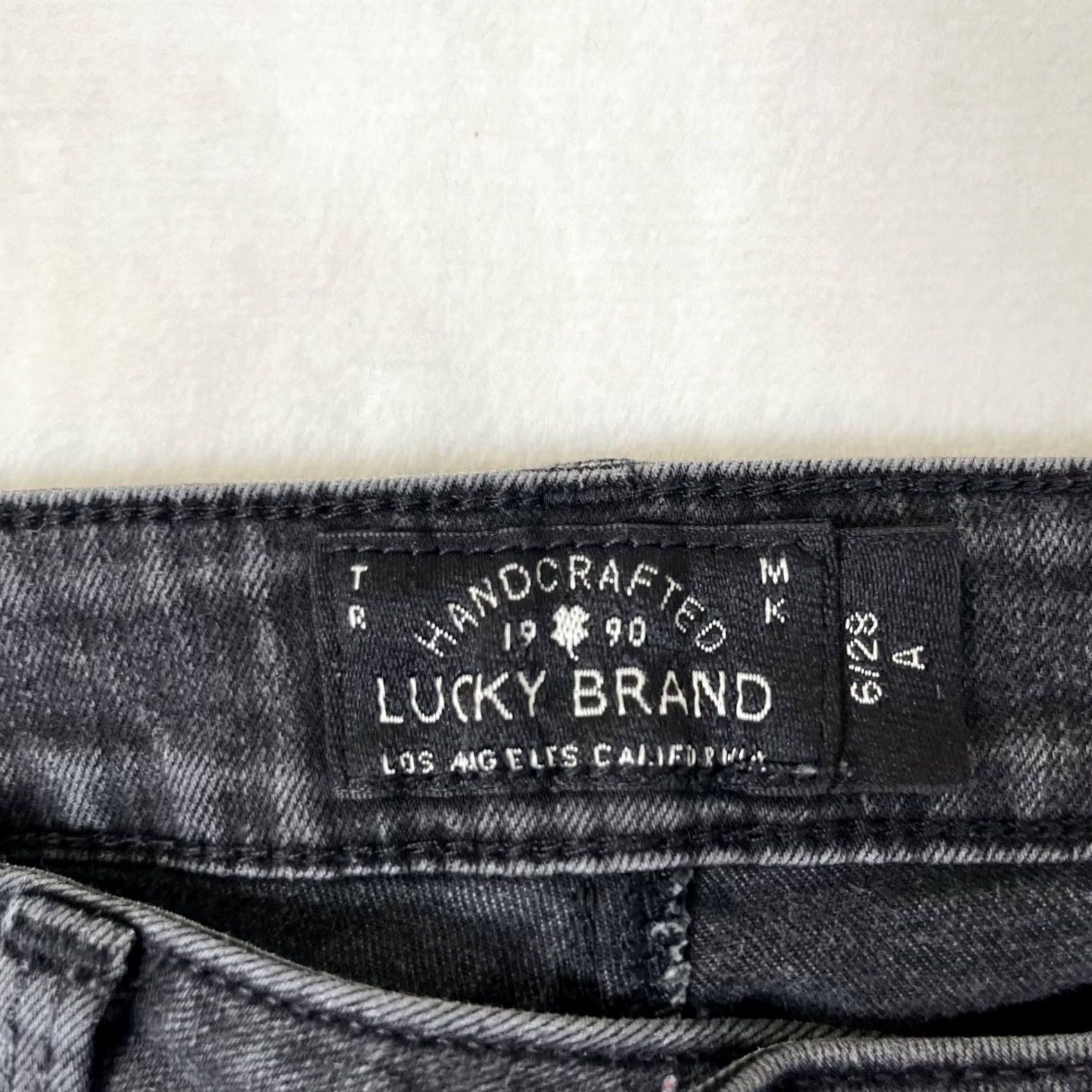 Lucky Brand Lucky Brand Skinny Lolita Jeans - Womens 6/28R Black Dark Wash Denim Distressed Low Rise Slim Size 28" / US 6 / IT 42 - 5 Thumbnail