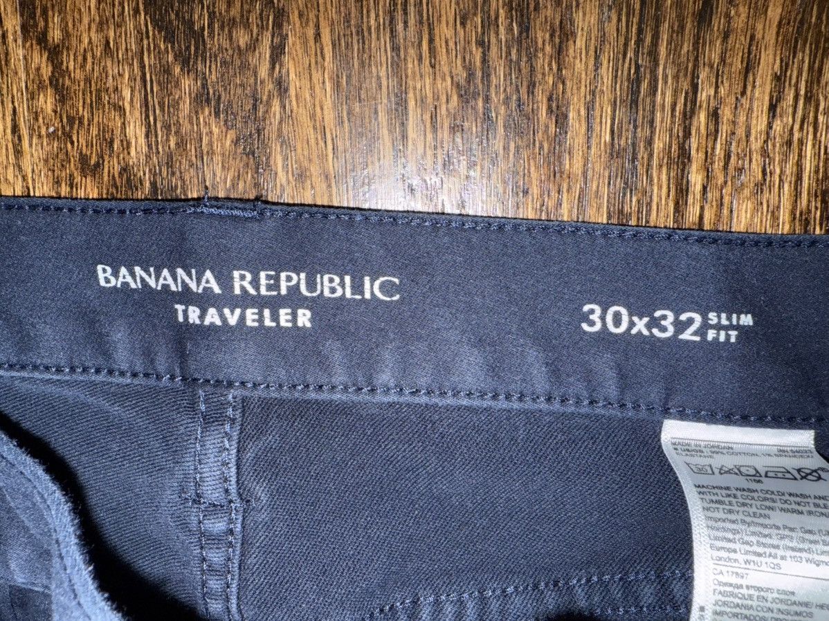 Banana Republic Banana Republic Chino Slim Fit Traveler Pant Navy Blue 30x32 Size US 30 / EU 46 - 4 Thumbnail