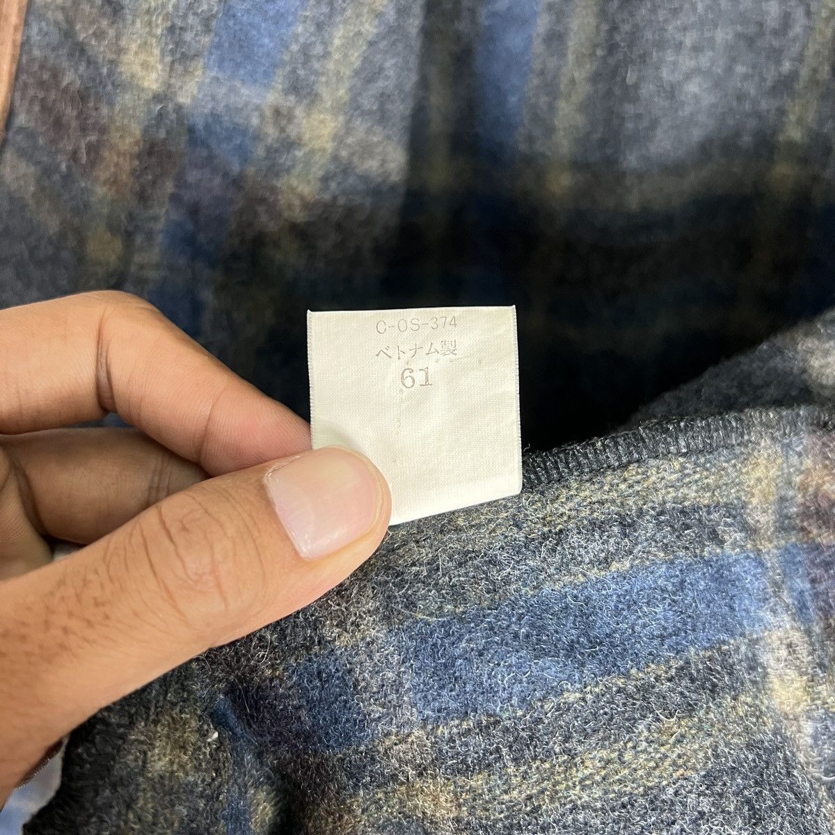 Issey Miyake 🔥 VINTAGE INTERMEZZO WOOL PLAID SHADOWS CPO JACKET Size US L / EU 52-54 / 3 - 14 Thumbnail