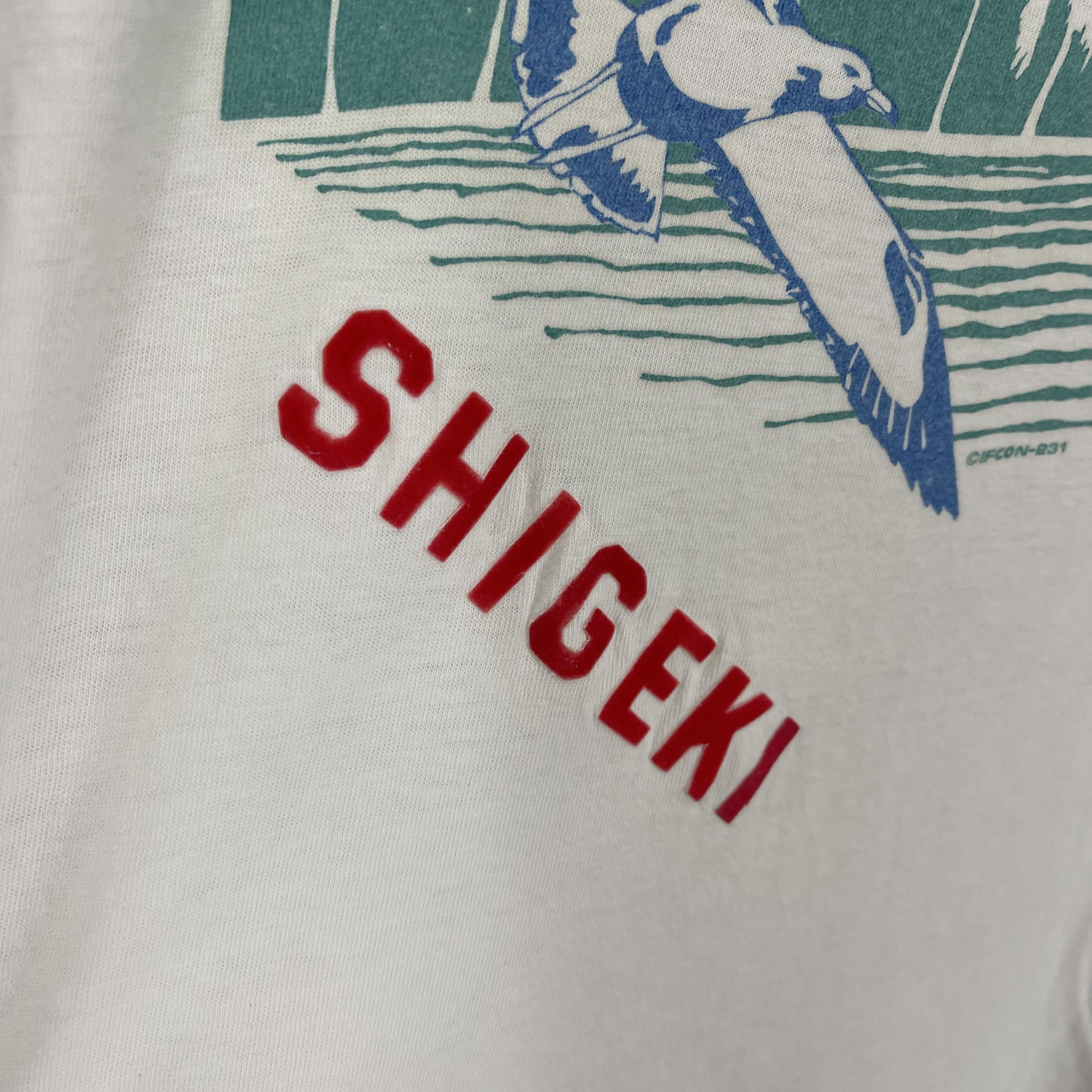 IF & Co. 90s Vintage SHIGEKI OKINAWA SUNSHINE BEACH T Shirt #1725/06 Size US M / EU 48-50 / 2 - 3 Thumbnail