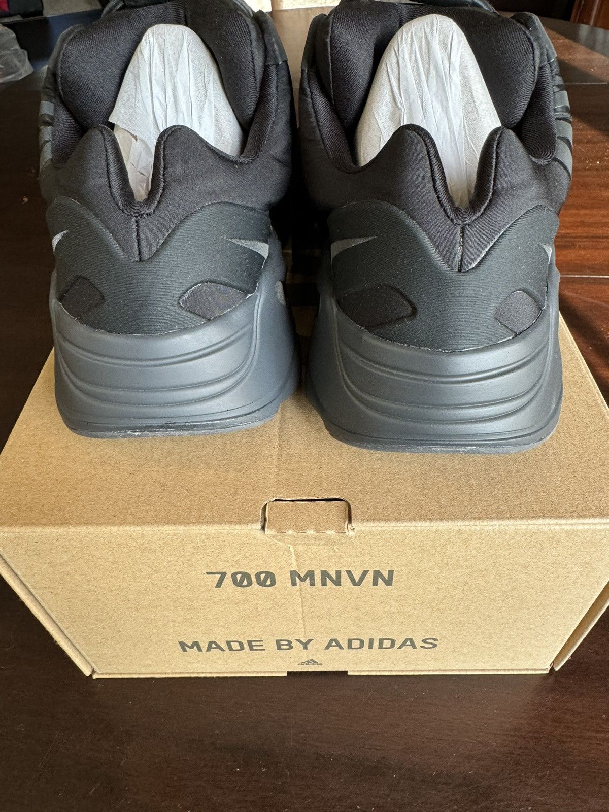 Adidas × Kanye West Adidas Yeezy Boost 700 MNVN Triple Black Size US 7.5 / EU 40-41 - 6 Thumbnail
