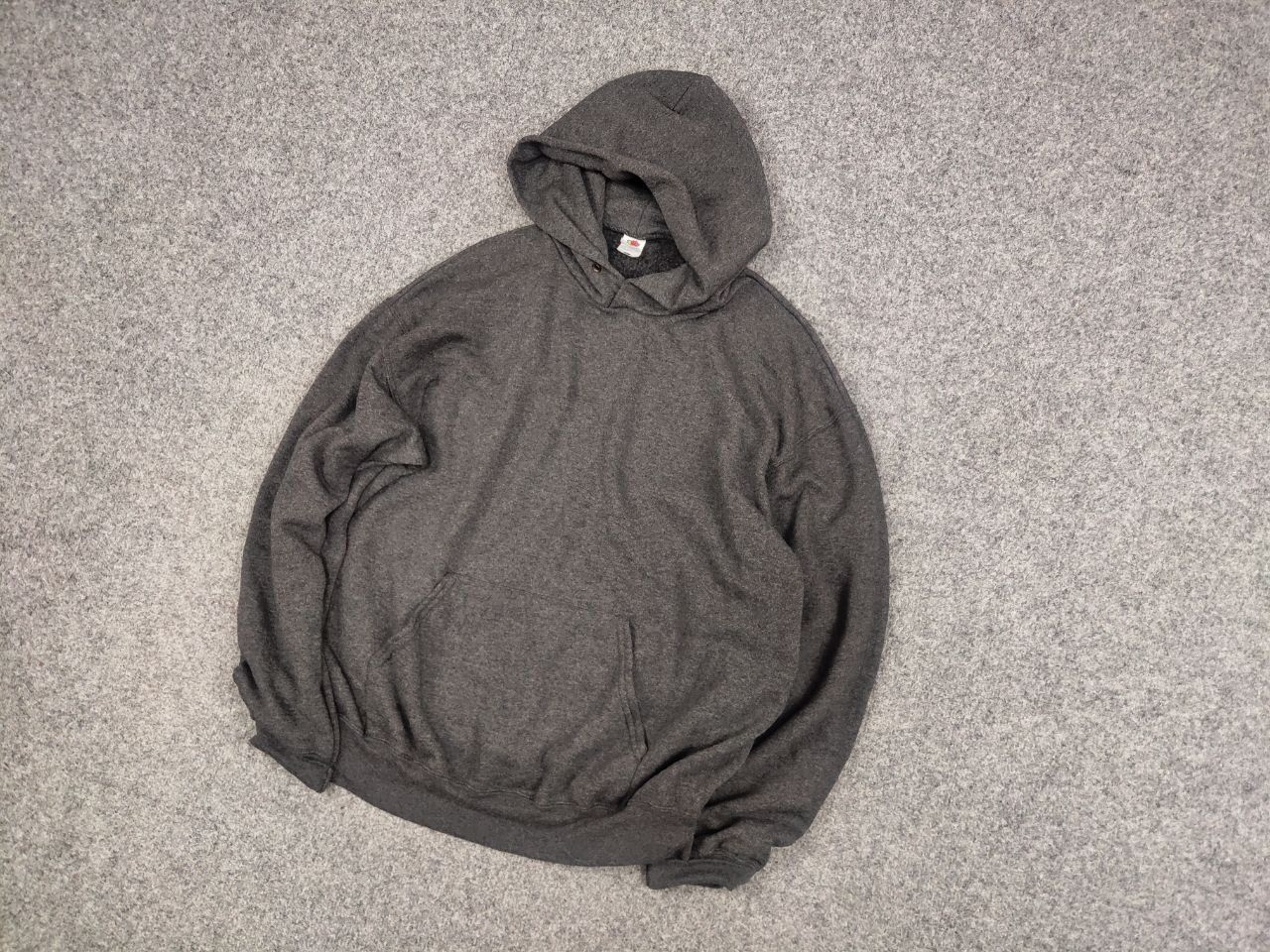 Fruit Of The Loom Vintage 90's fruit of the loom Blank Gray Hoodie USA Style Size US L / EU 52-54 / 3 - 3 Thumbnail