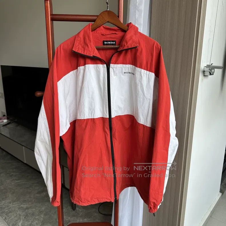 Balenciaga Balenciaga White Red Sun Protection Jacket Size US S / EU 44-46 / 1 - 2 Thumbnail