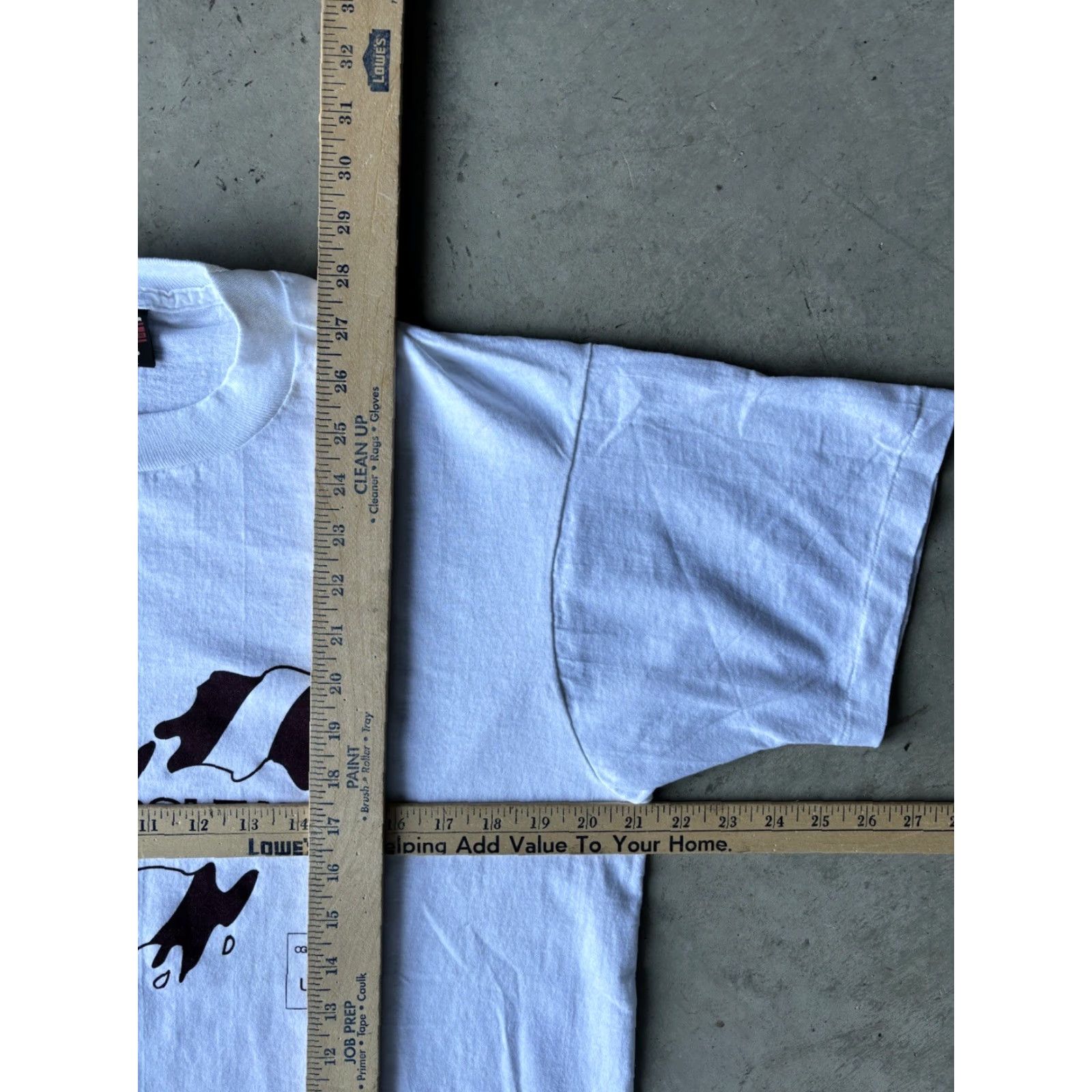 Fruit Of The Loom VINTAGE 90s Fruit of the Loom Tyrolean Tee L White Shirt Mens 90s City USA Disney Cars Free! Stitch Bill Blue Crew Neck Cotton Knit Short Sleeve Size US L / EU 52-54 / 3 - 6 Thumbnail