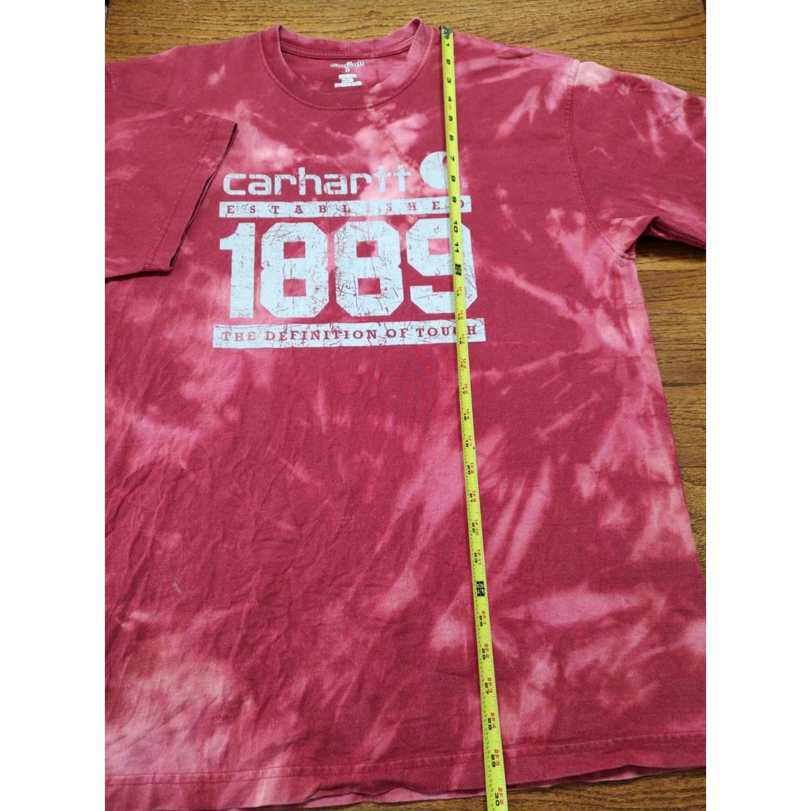 Carhartt Carhartt T Shirt Mens Regular Large Red Tie Dye Acid Wash Logo Graphic 90s Classic Outdoor Size US L / EU 52-54 / 3 - 7 Thumbnail
