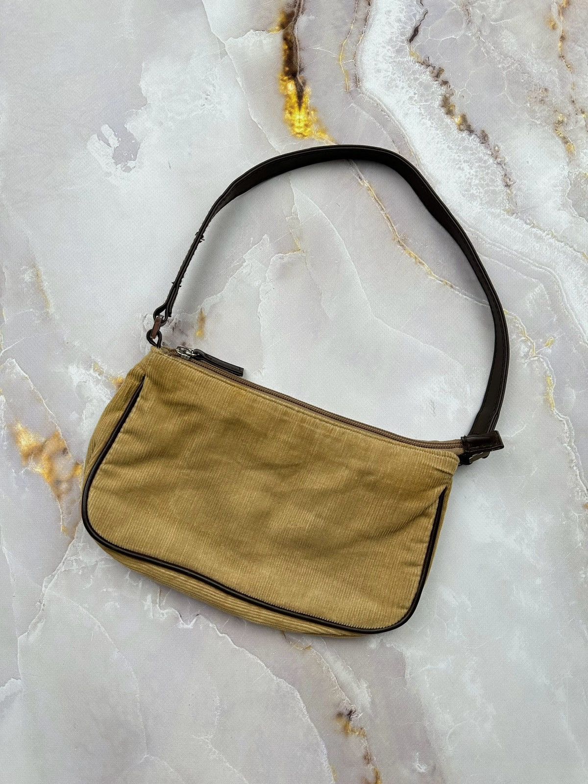 Avant Garde x Vintage Corduroy Mini Bag in Brown, Women's