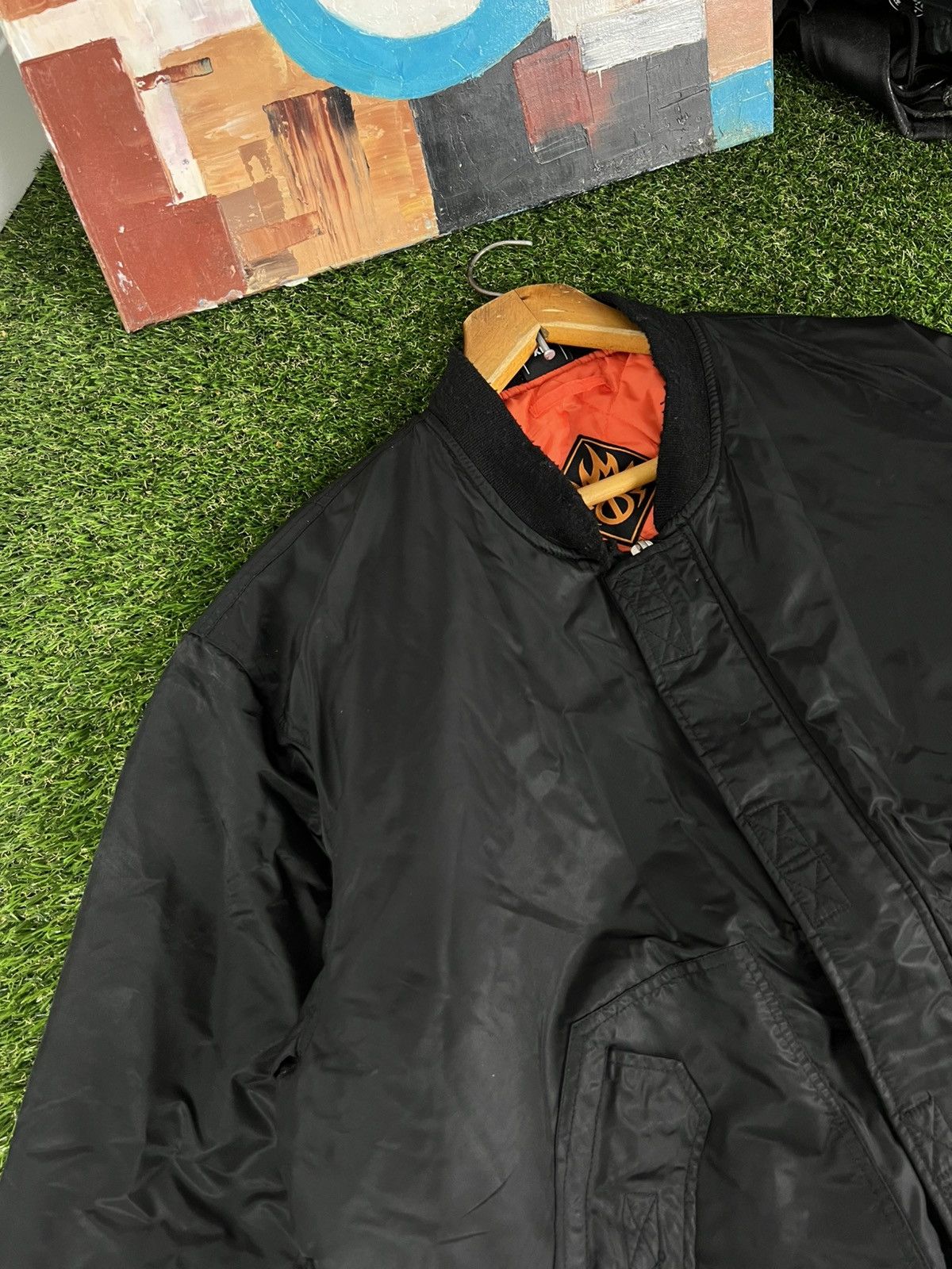 Alpha Industries Vintage MA1 Bomber Jacket Flyer Military Alpha Industries Size US XL / EU 56 / 4 - 2 Thumbnail