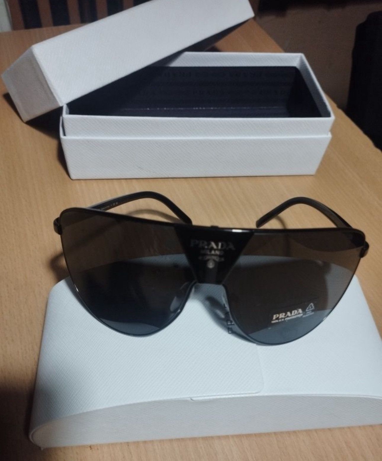 Prada *NEW* PRADA 2025 Wrap Mask Logo Sunglasses runway Size ONE SIZE - 4 Thumbnail