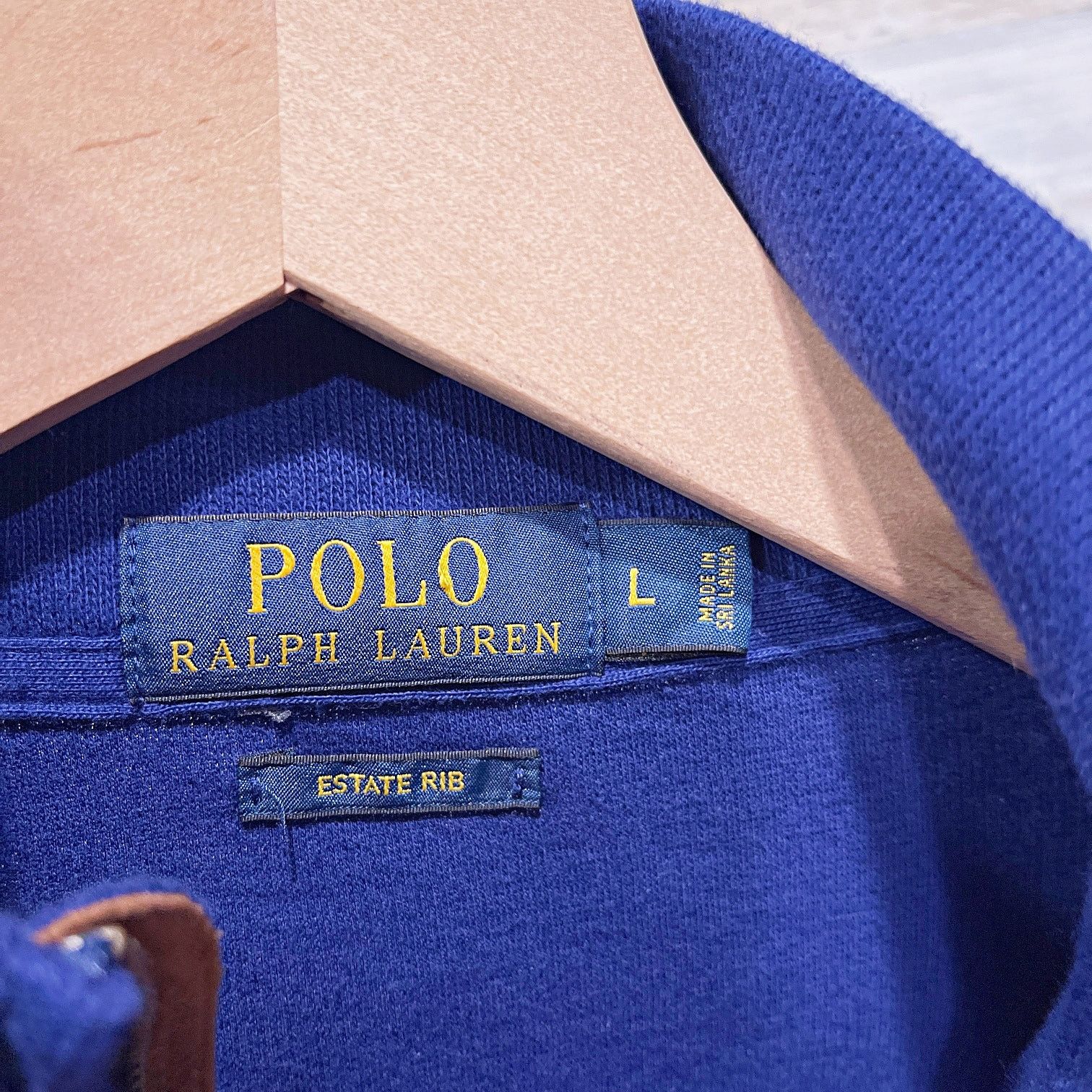 Polo Ralph Lauren POLO Ralph Lauren Estate Rib Zip Sweater Blue Cotton Mens L Size US L / EU 52-54 / 3 - 6 Thumbnail