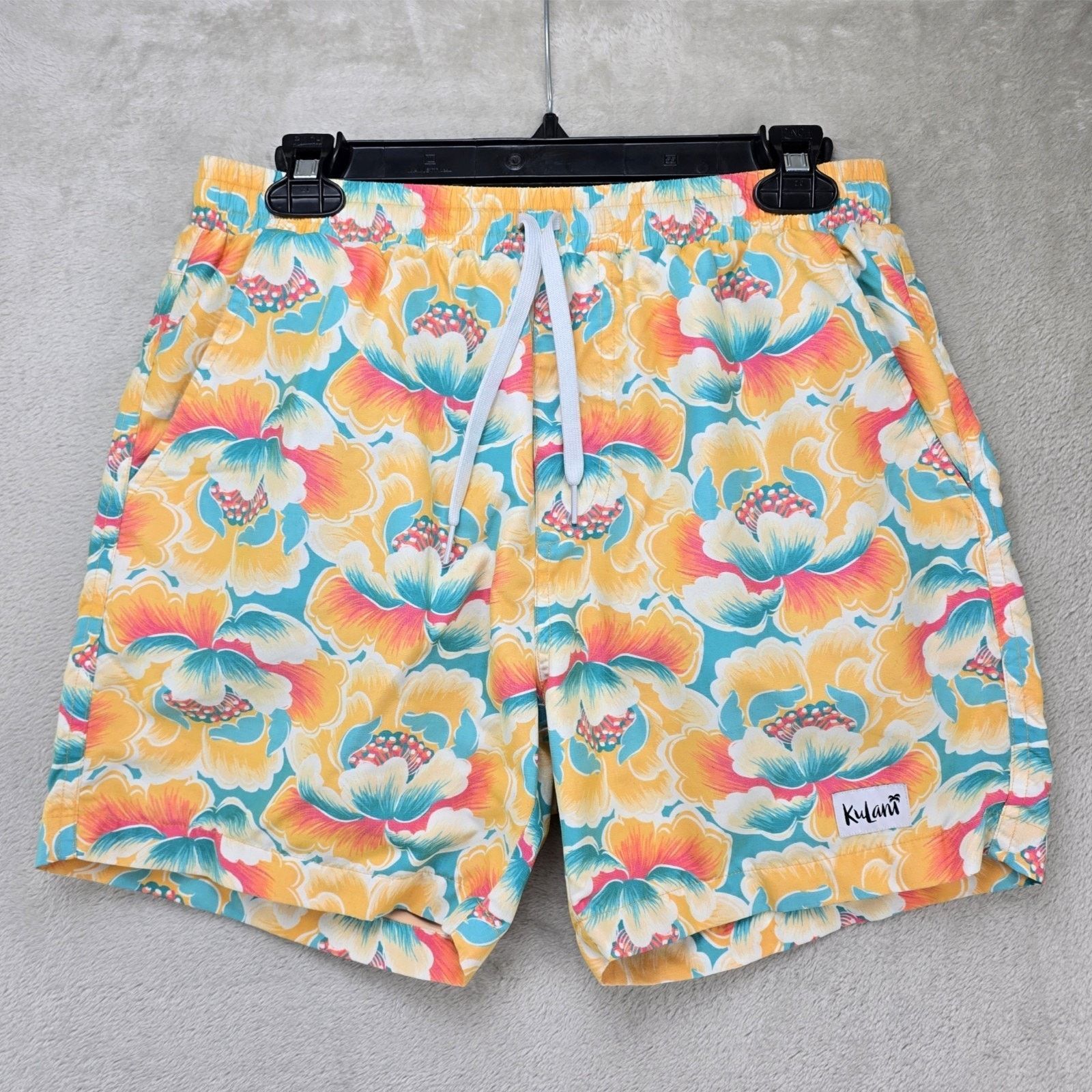 Other Kulani Kinis Swim Trunks Shorts Mens Small Floral Lined 6” Size US 28 / EU 44 - 1 Thumbnail
