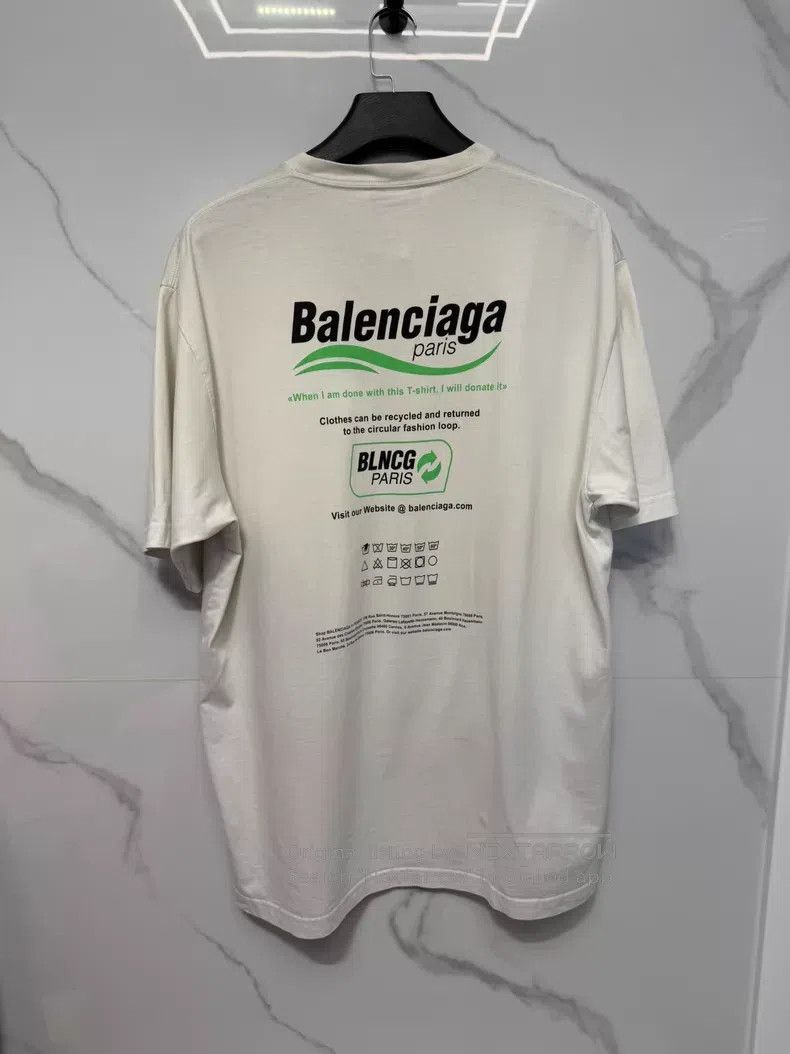 Balenciaga Balenciaga Off-White Short Sleeve Size US XXS / EU 40 - 2 Thumbnail