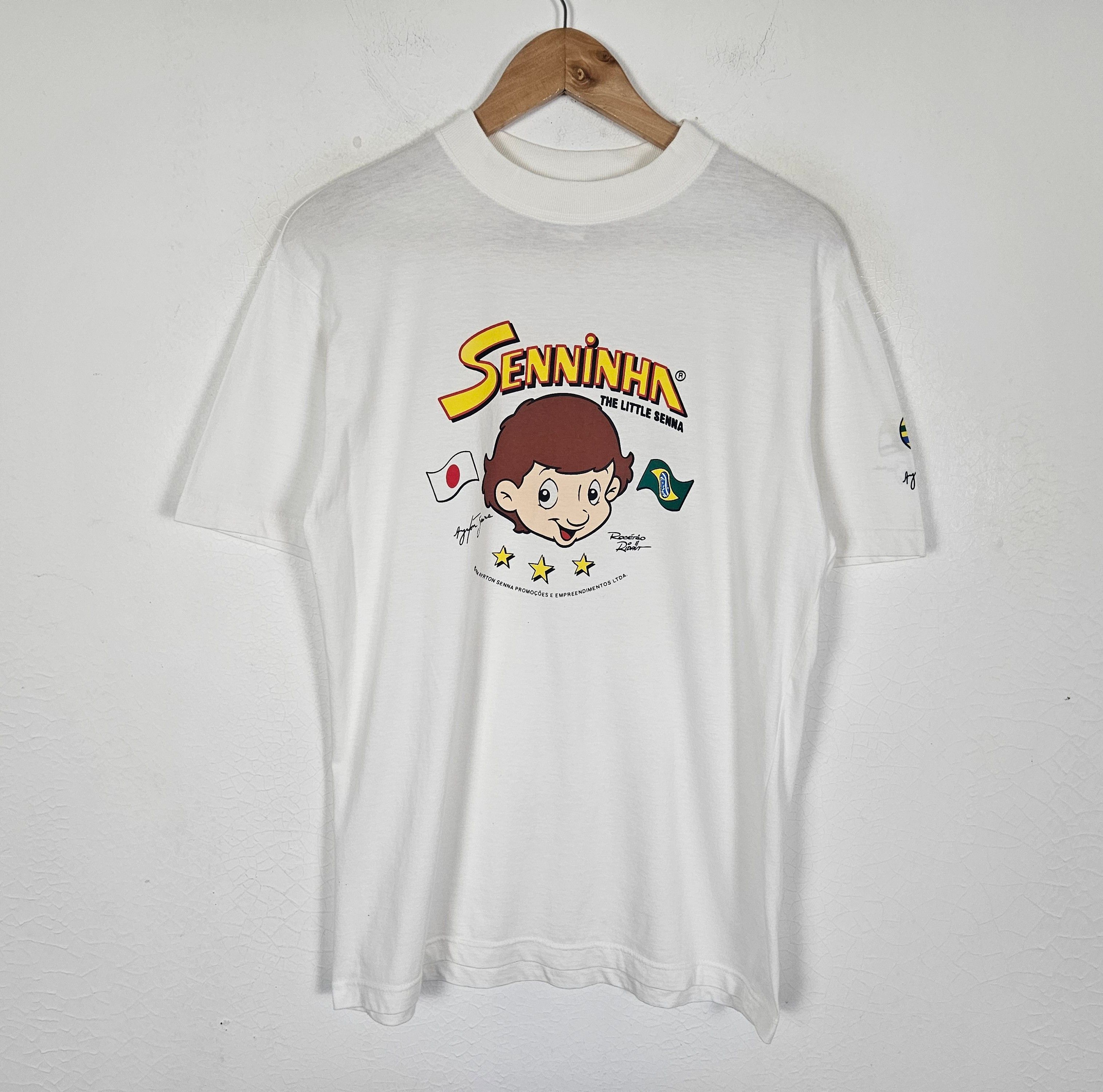 Vintage Vintage Ayrton Senna Formula One 90s Senninha Comic shirt Size US M / EU 48-50 / 2 - 2 Thumbnail