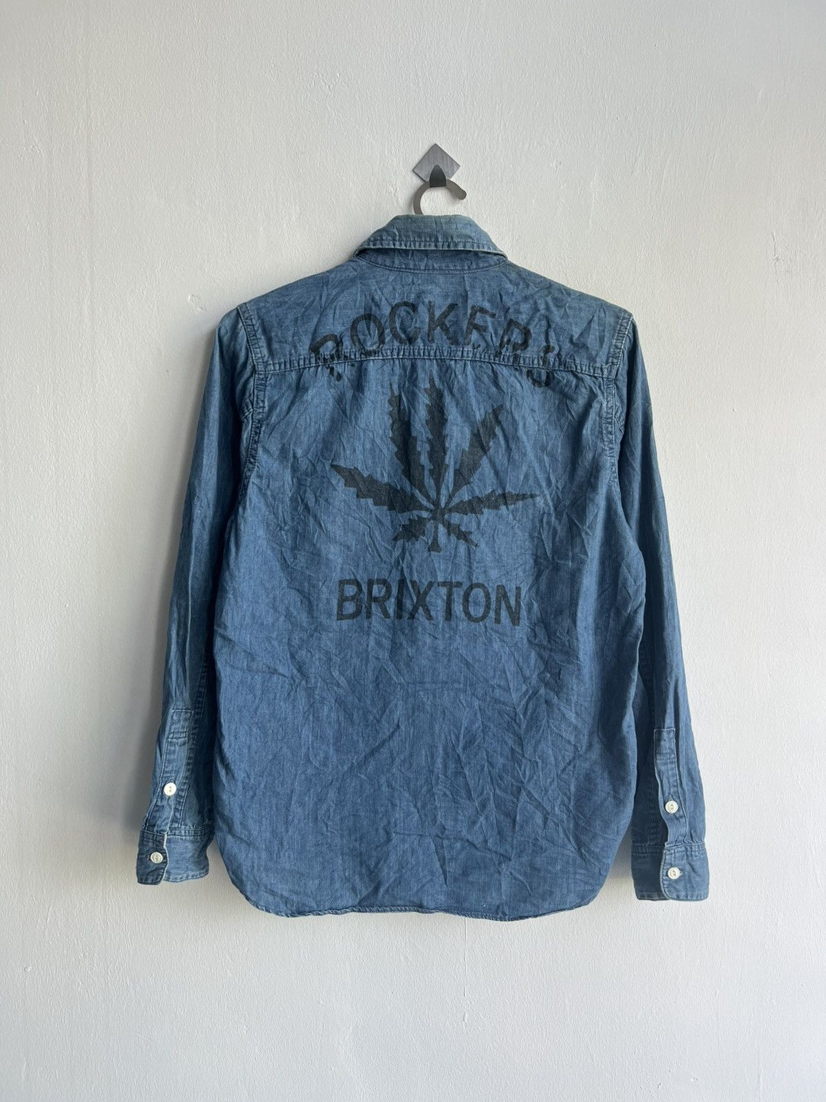 Wacko Maria FW14 Wacko Maria "Brighton Rockers" Marijuana Chambray Shirt Size US S / EU 44-46 / 1 - 1 Thumbnail