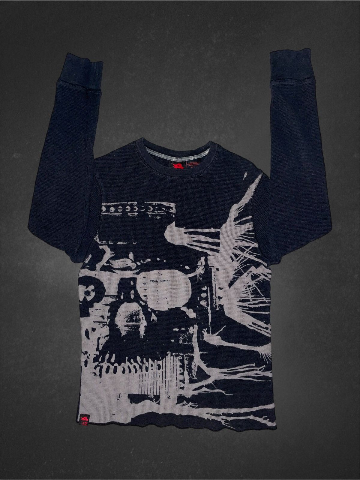 T-shirt Vintage Tony Hawk – Gris Chiné – Poche Poitrine – Made In USA – Taille XL Skateboard