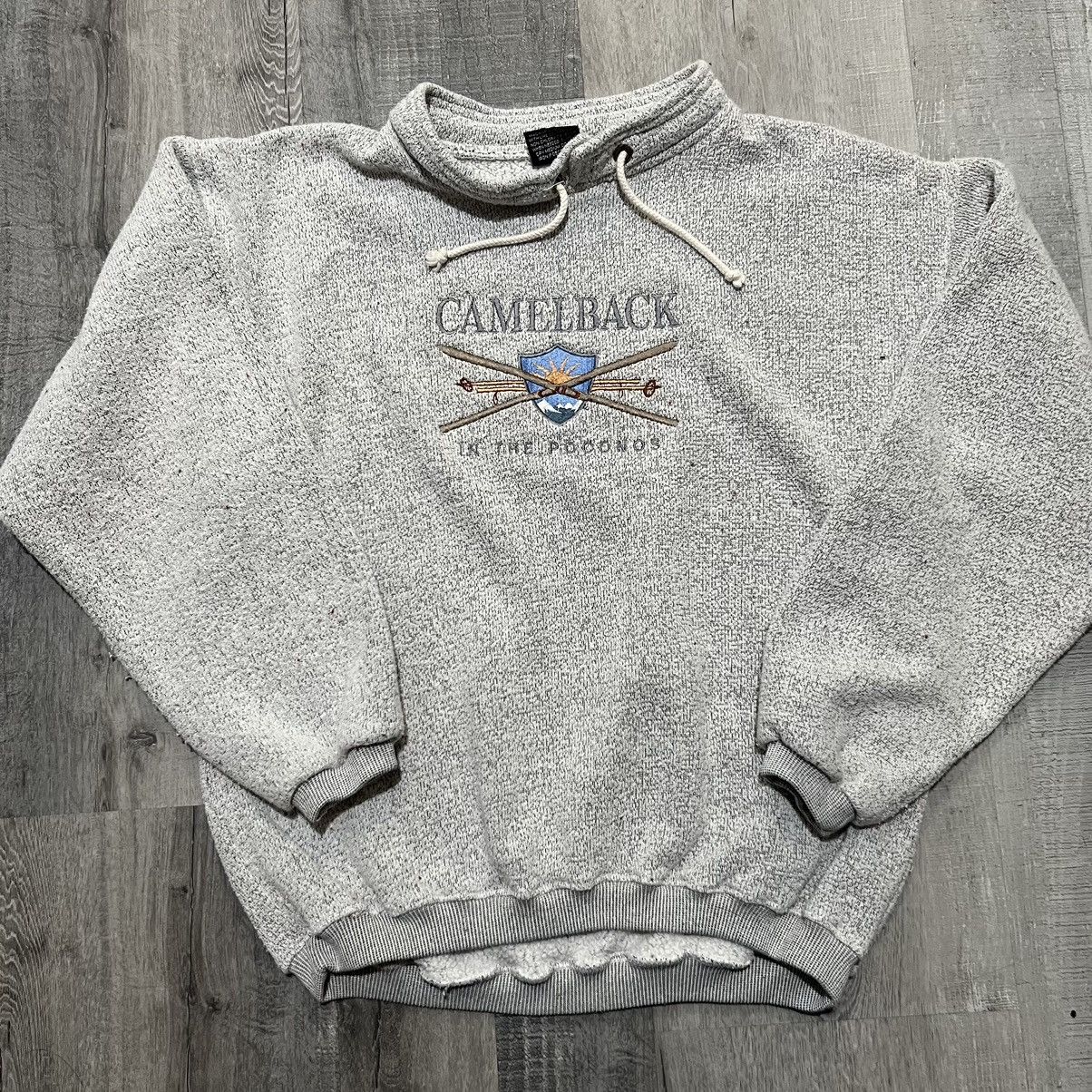 Vintage VTG Camelback Ski Resort Poconos Grey 90s Ski Sweatshirt Size US M / EU 48-50 / 2 - 1 Thumbnail